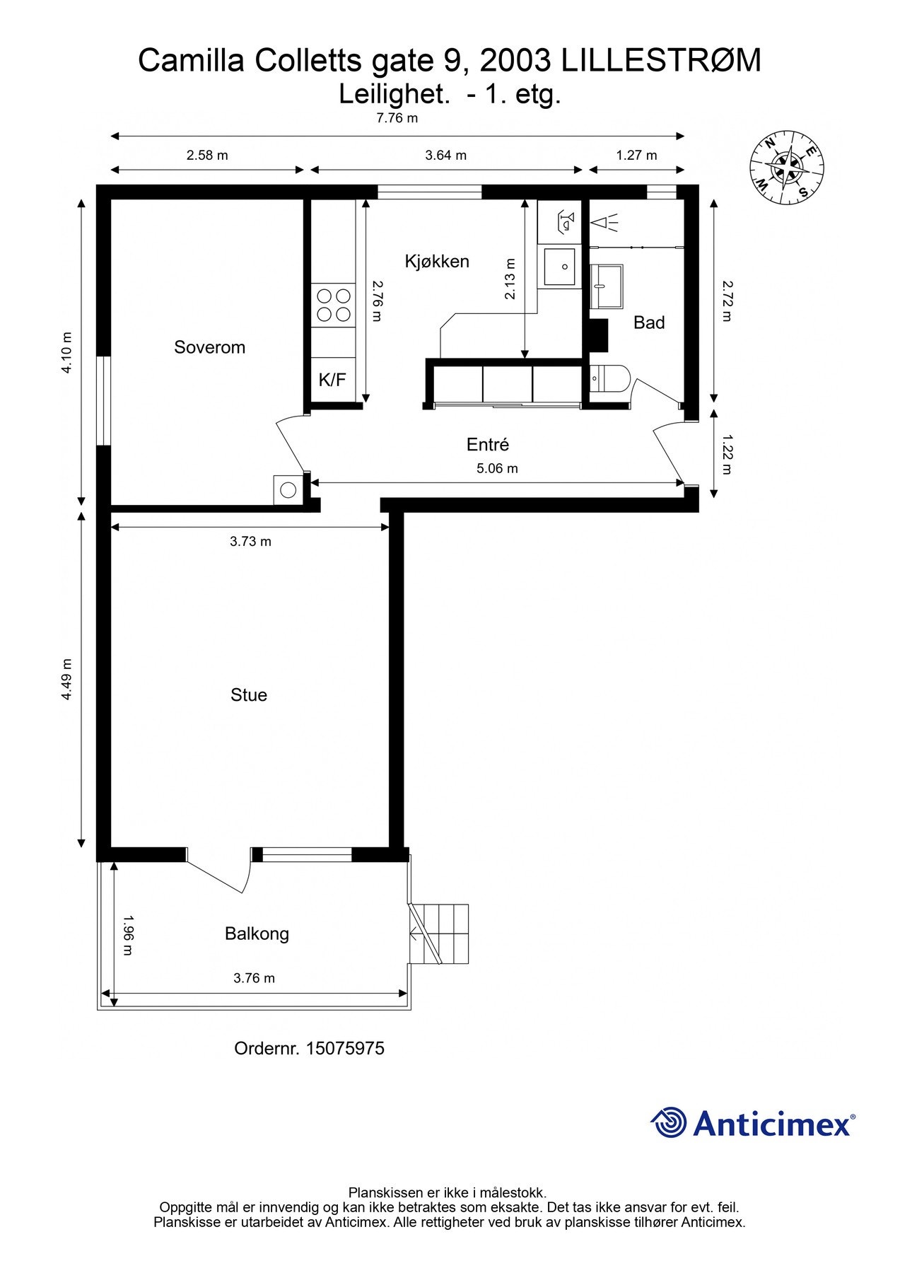 Nå skal vi inn, men først planskisse så du får orientert deg litt før du ser videre. Galleribilde