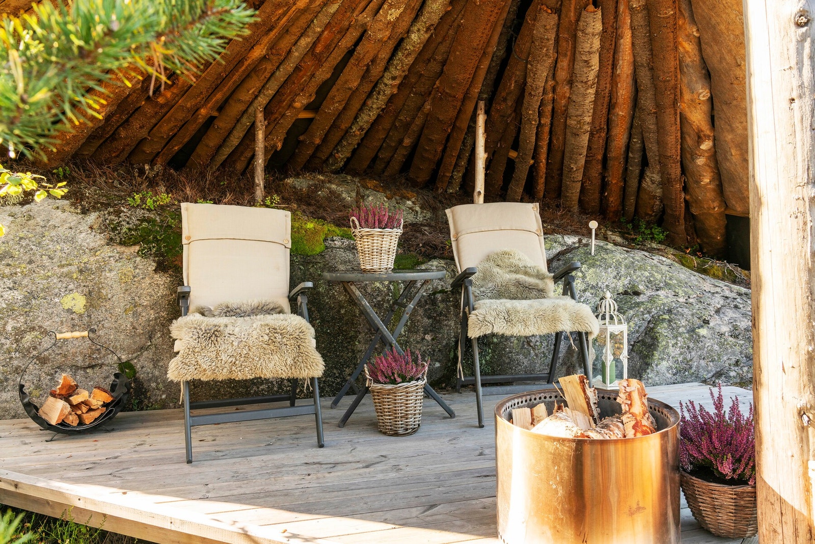 Fine uteplasser hvor man kan nyte bålkos med venner og familie. Galleribilde