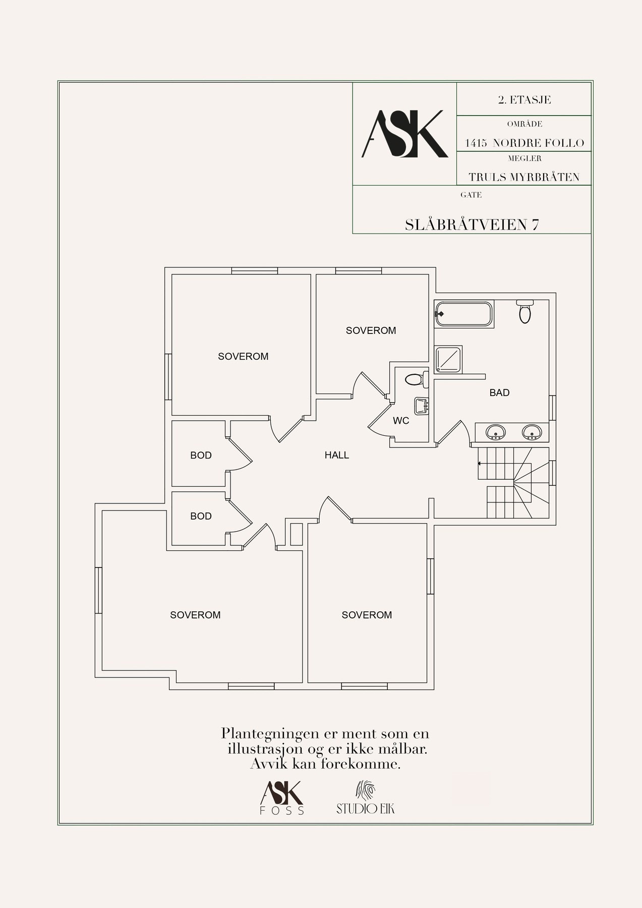 Plantegning 2. etasje Galleribilde