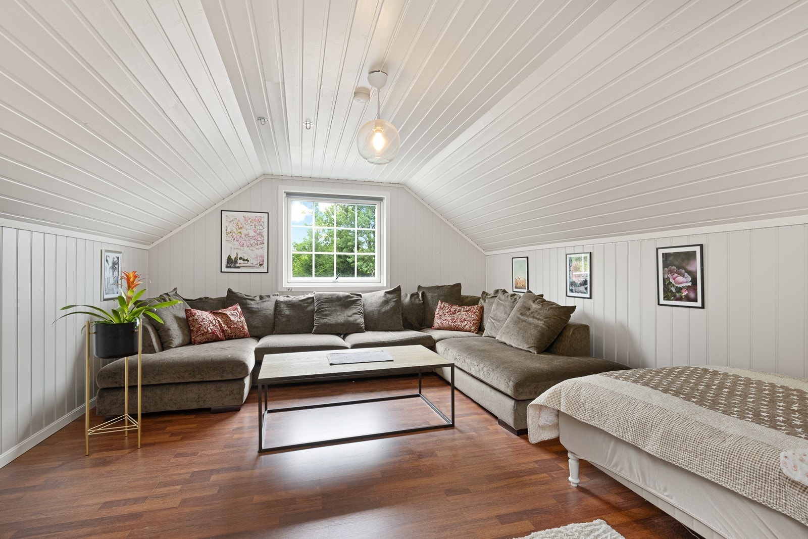 Romslig rom i bruk som stue og soverom (godkjent som hobbyrom) Galleribilde