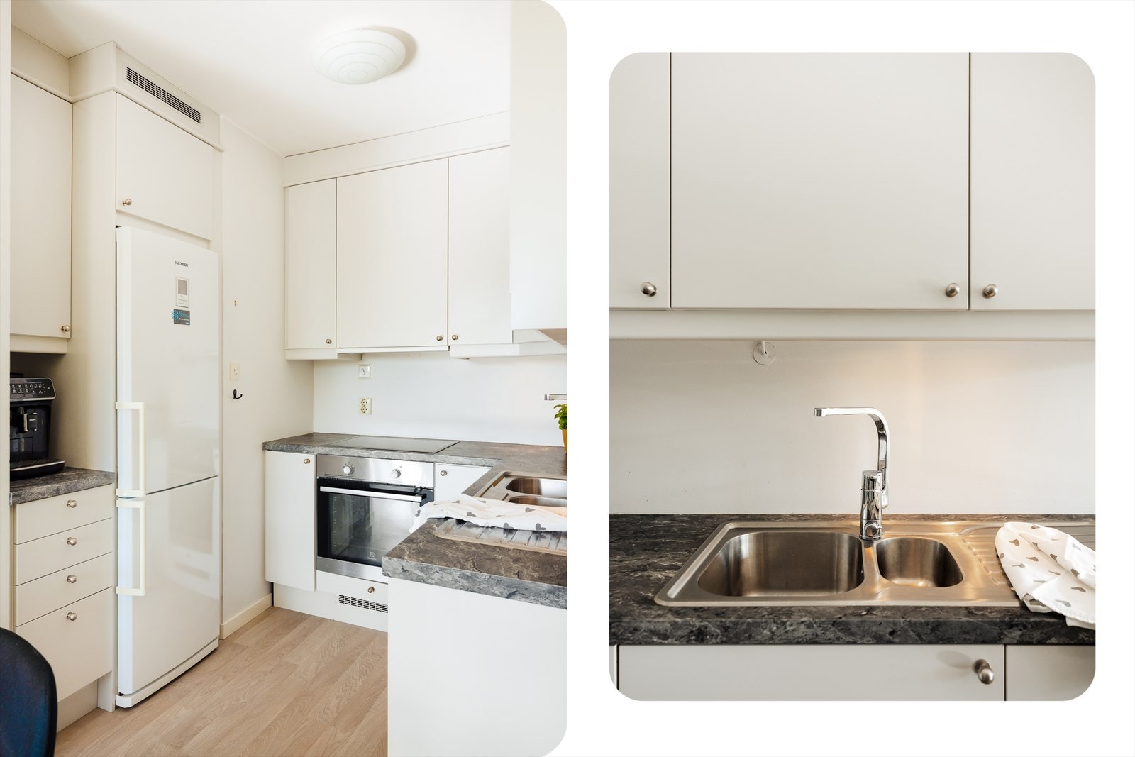 Kjøleskap medfølger handelen. Galleribilde