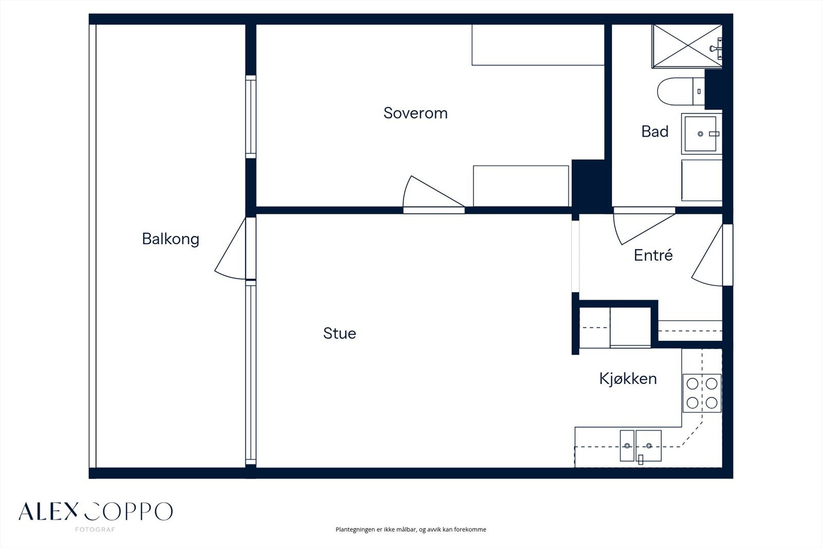 Plantegning Barliveien 18. Galleribilde