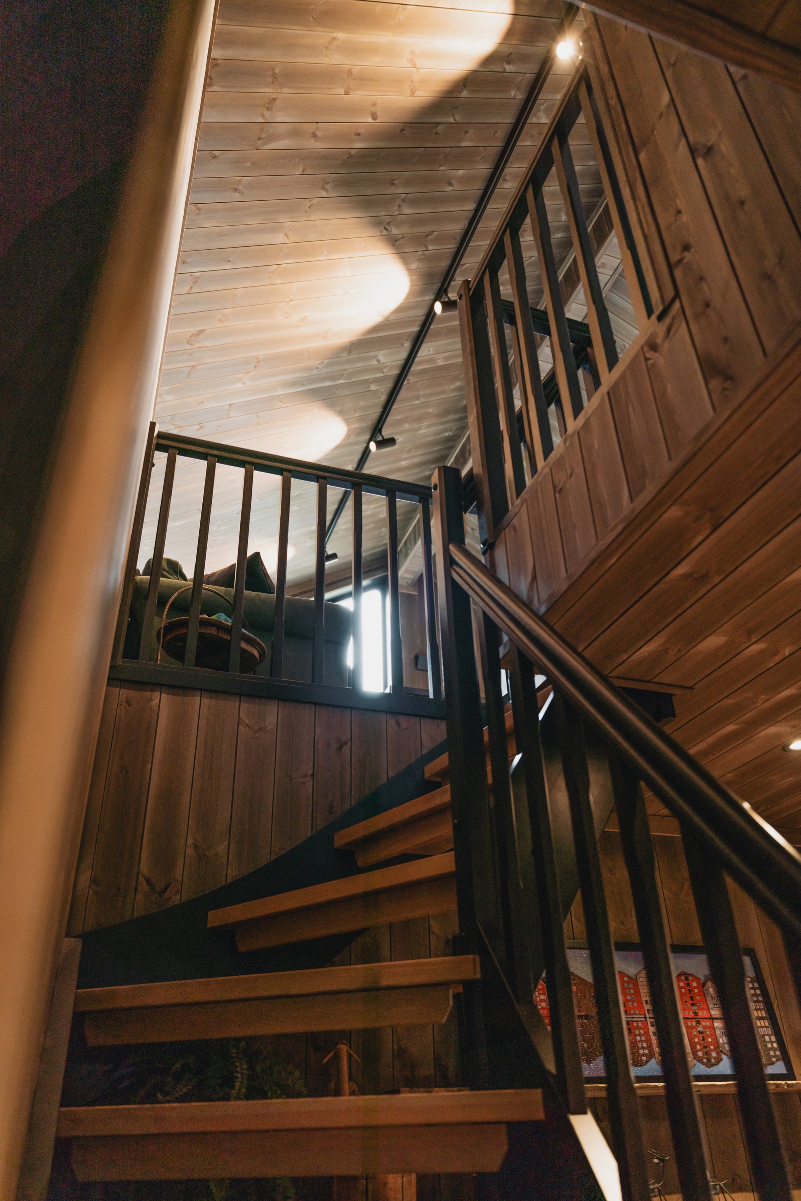 Interiørbilde av prosjektert hyttemodell Galleribilde