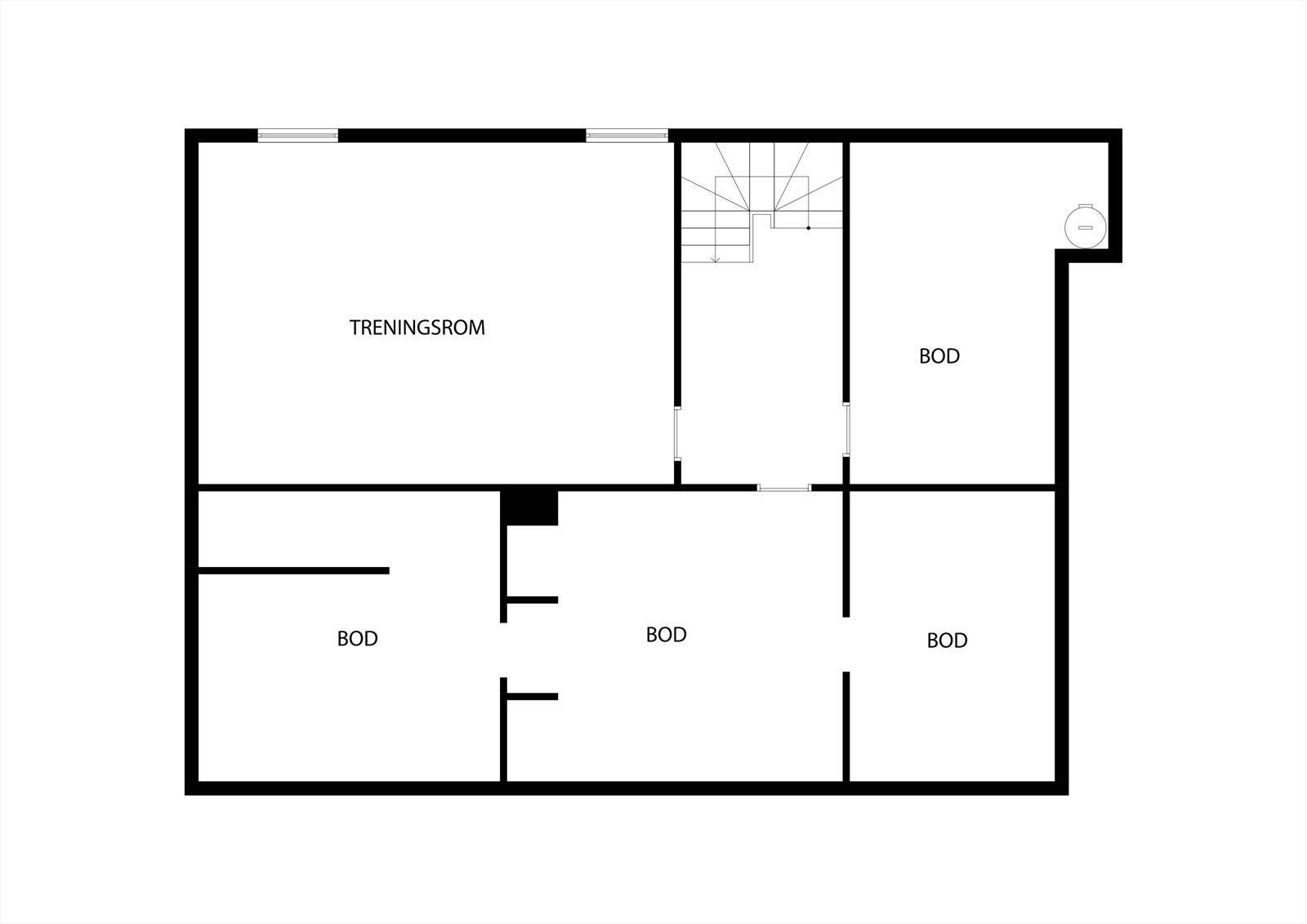 Plantegning underetasje Galleribilde