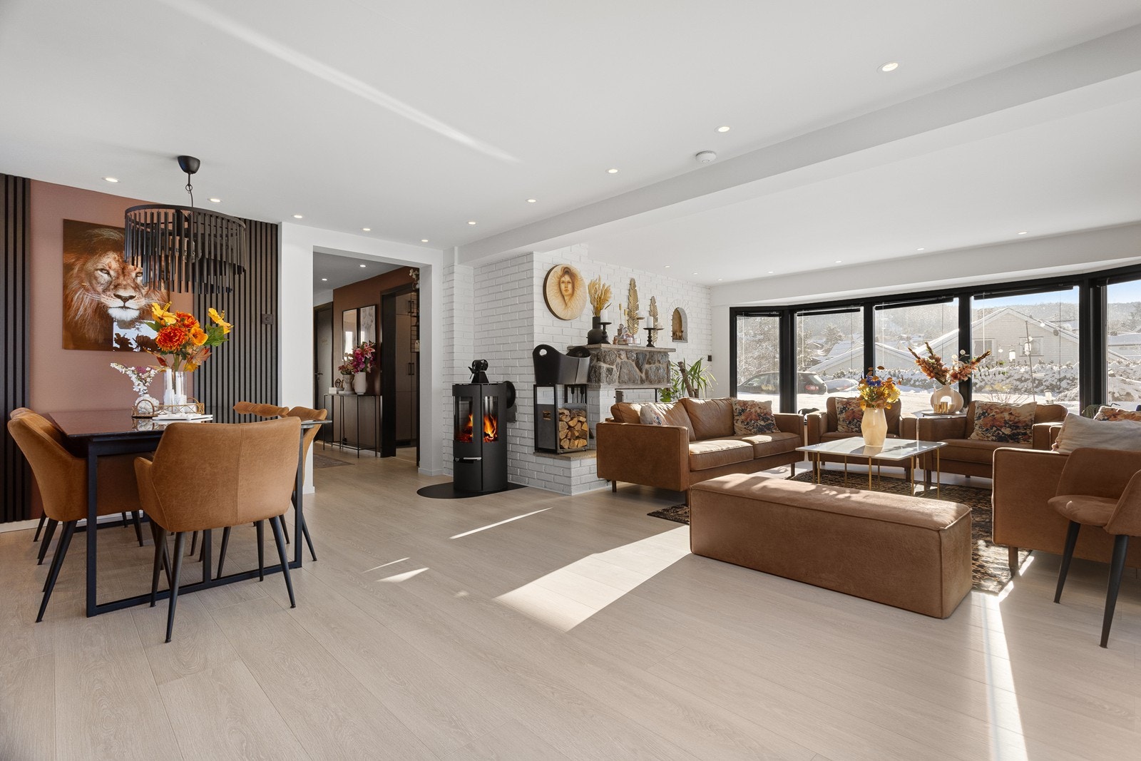 Hyggelig og lun vedovn, som gir en god varme ved kaldere kvelder. Galleribilde