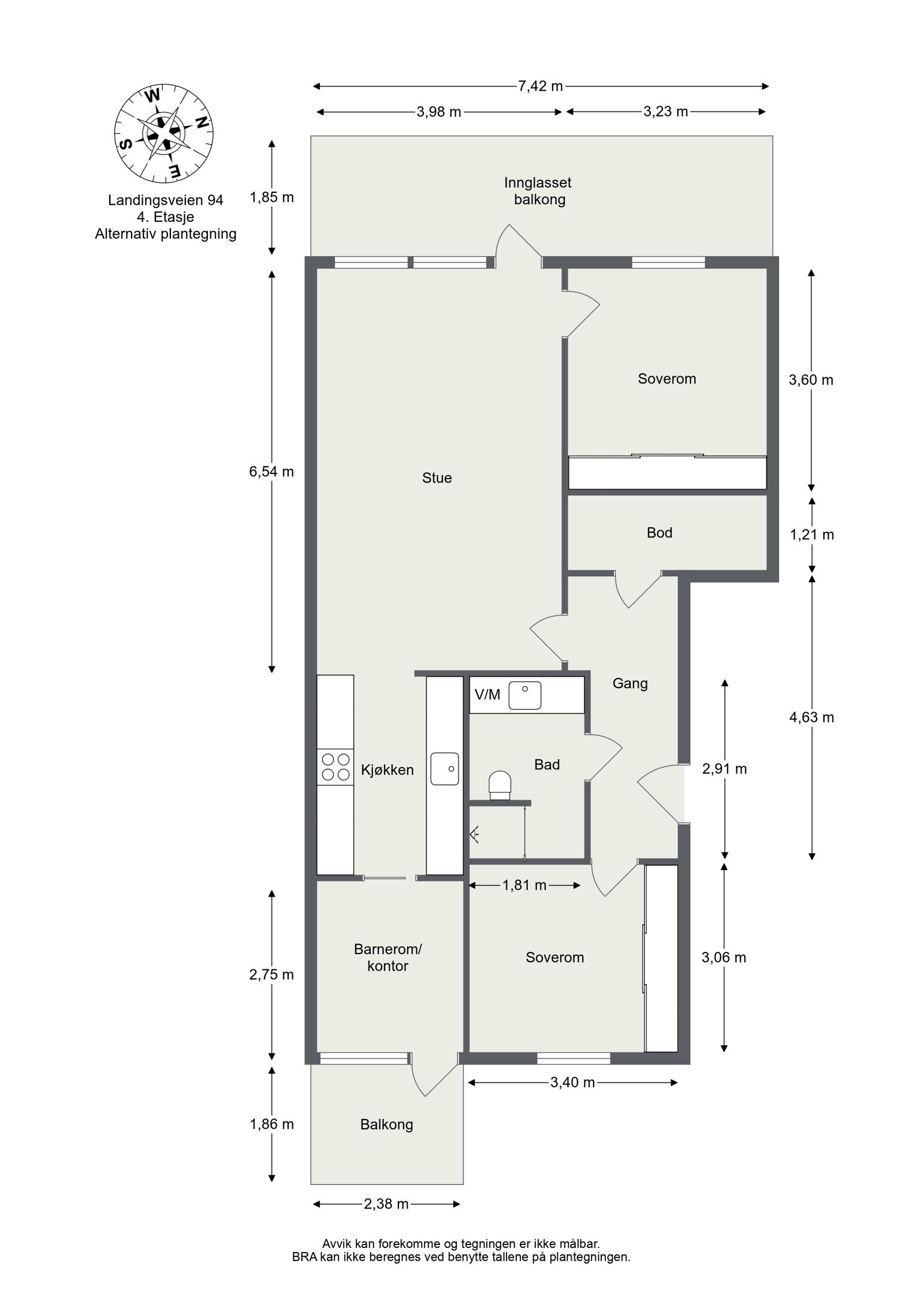 Alternativ plantegning. Galleribilde