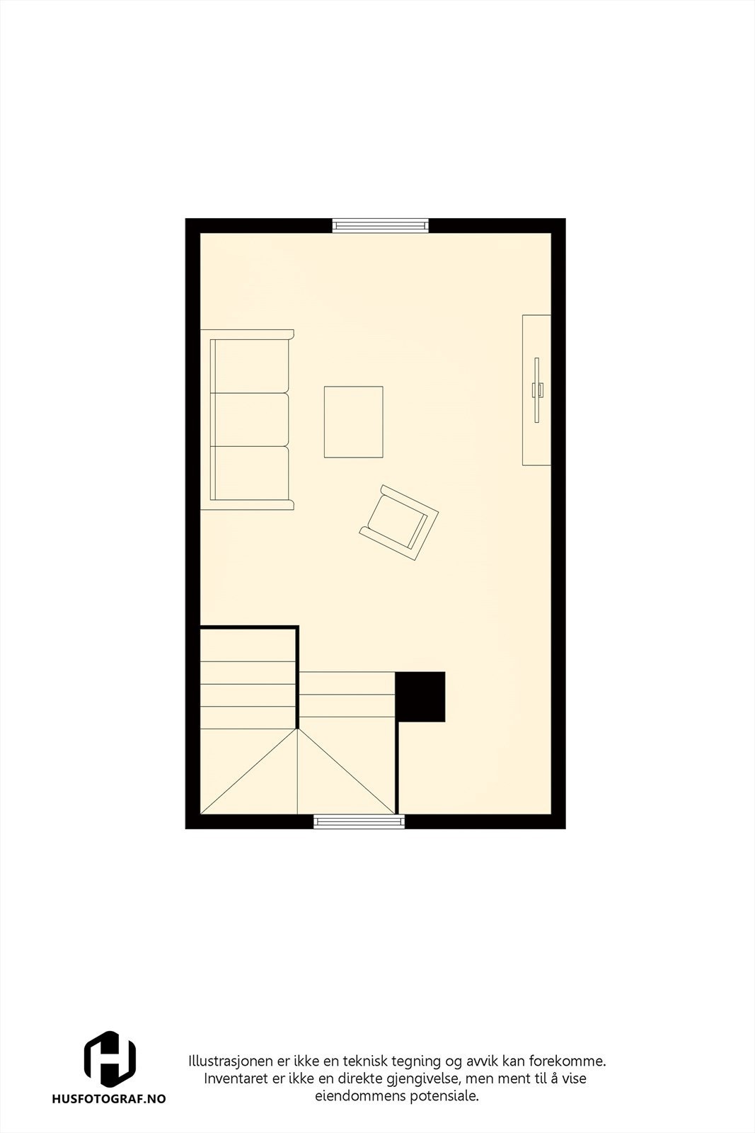 Plantegning loft. Galleribilde