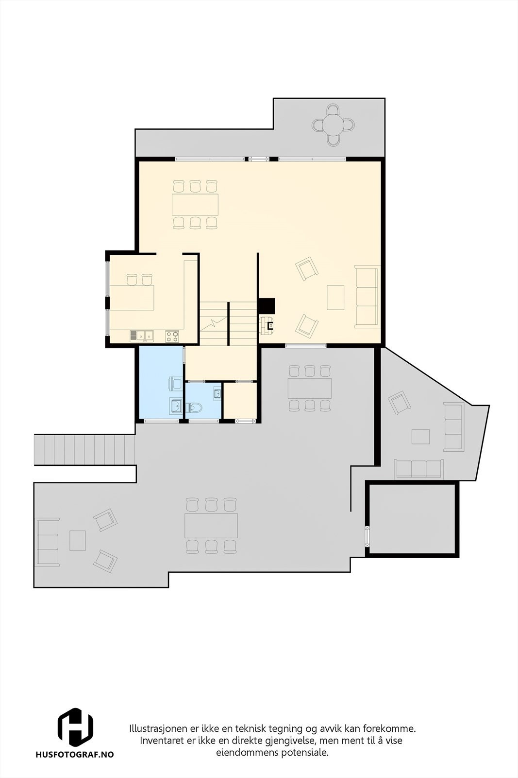 Plantegning 1. etasje. Galleribilde