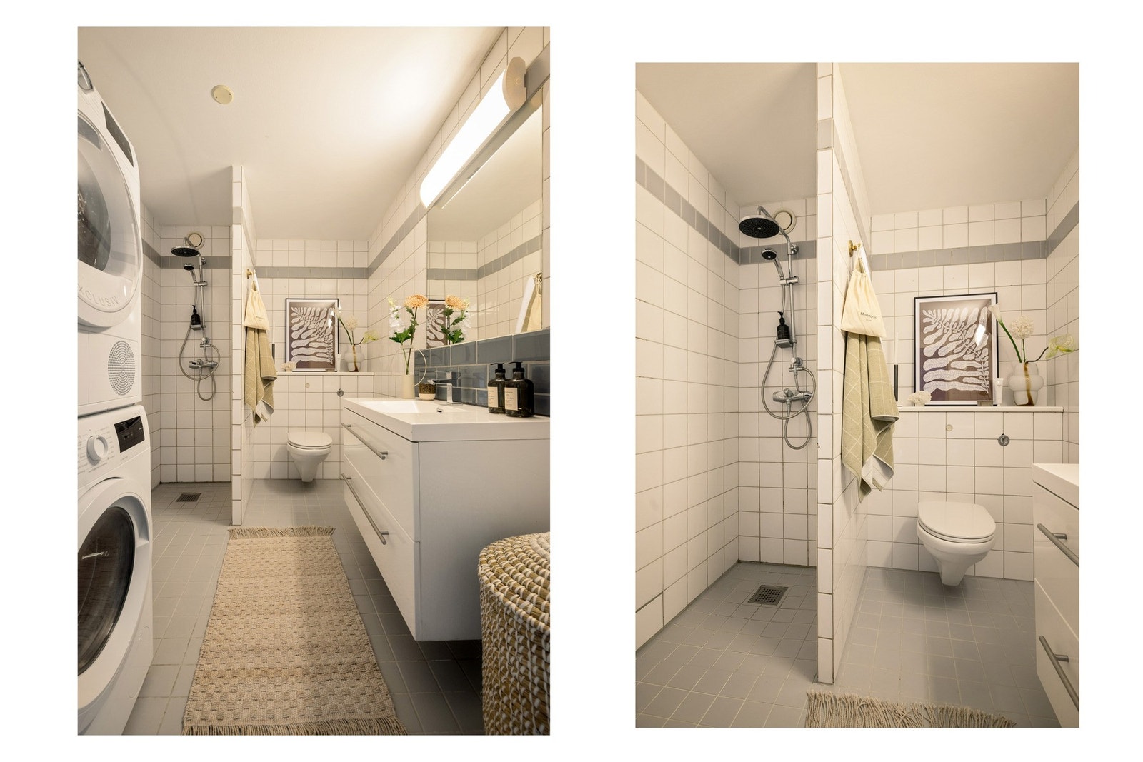 Badet har vannbåren gulvvarme. Galleribilde
