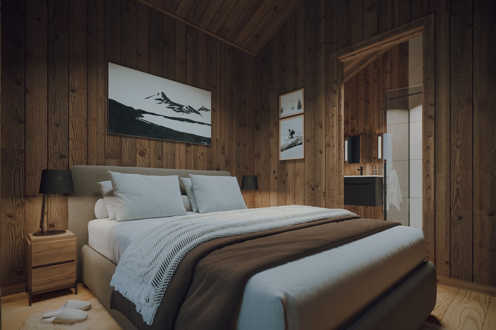 Hovedsoverom med eget bad (illustrasjon, avvik kan forekomme) Galleribilde