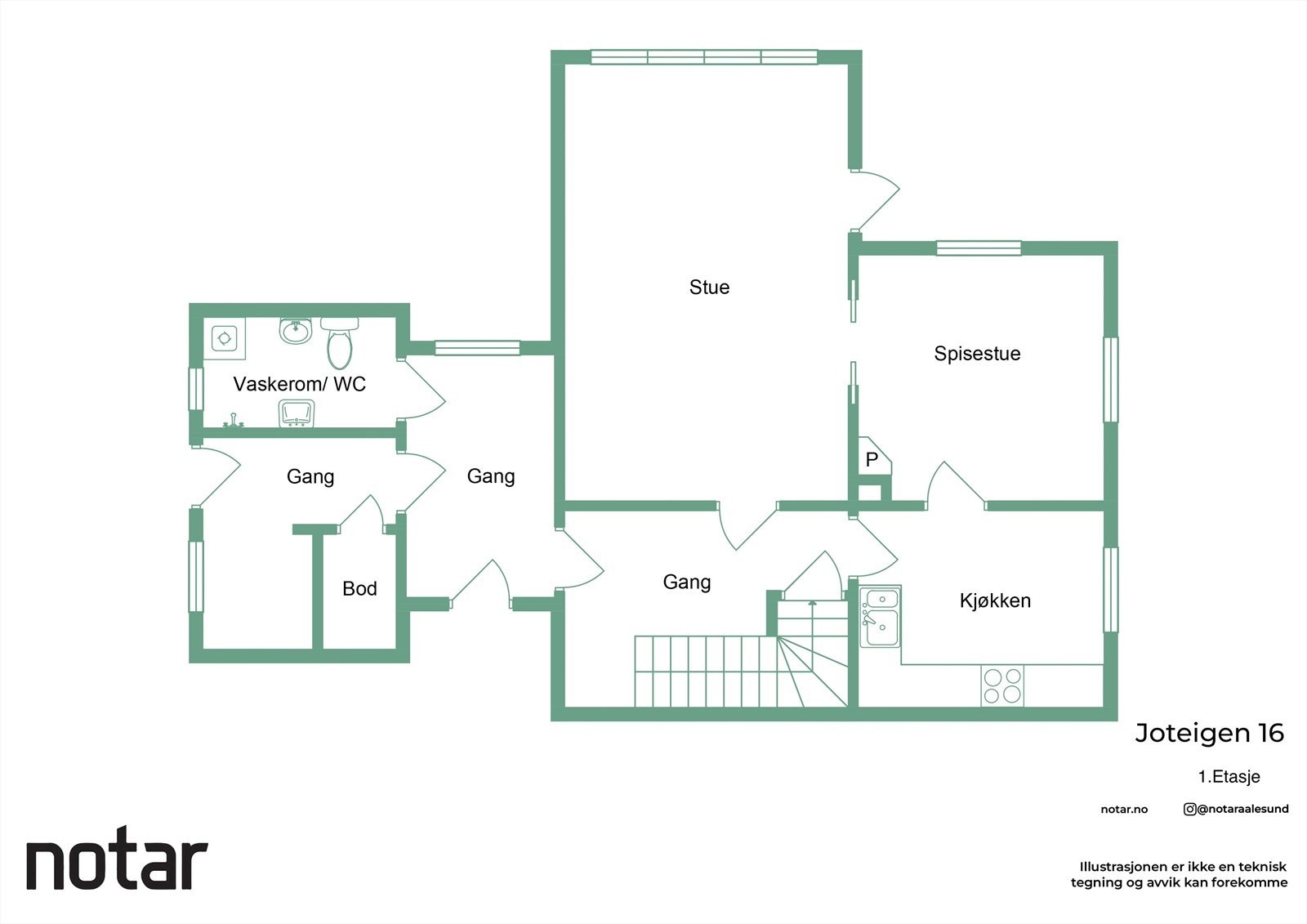 Plantegning 1.etasje. Galleribilde