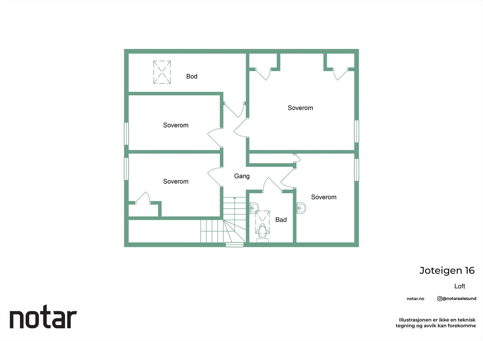 Plantegning loftetasje. Galleribilde