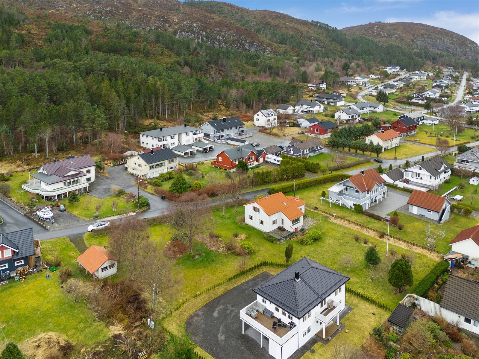 Dronefoto mot nord. Galleribilde