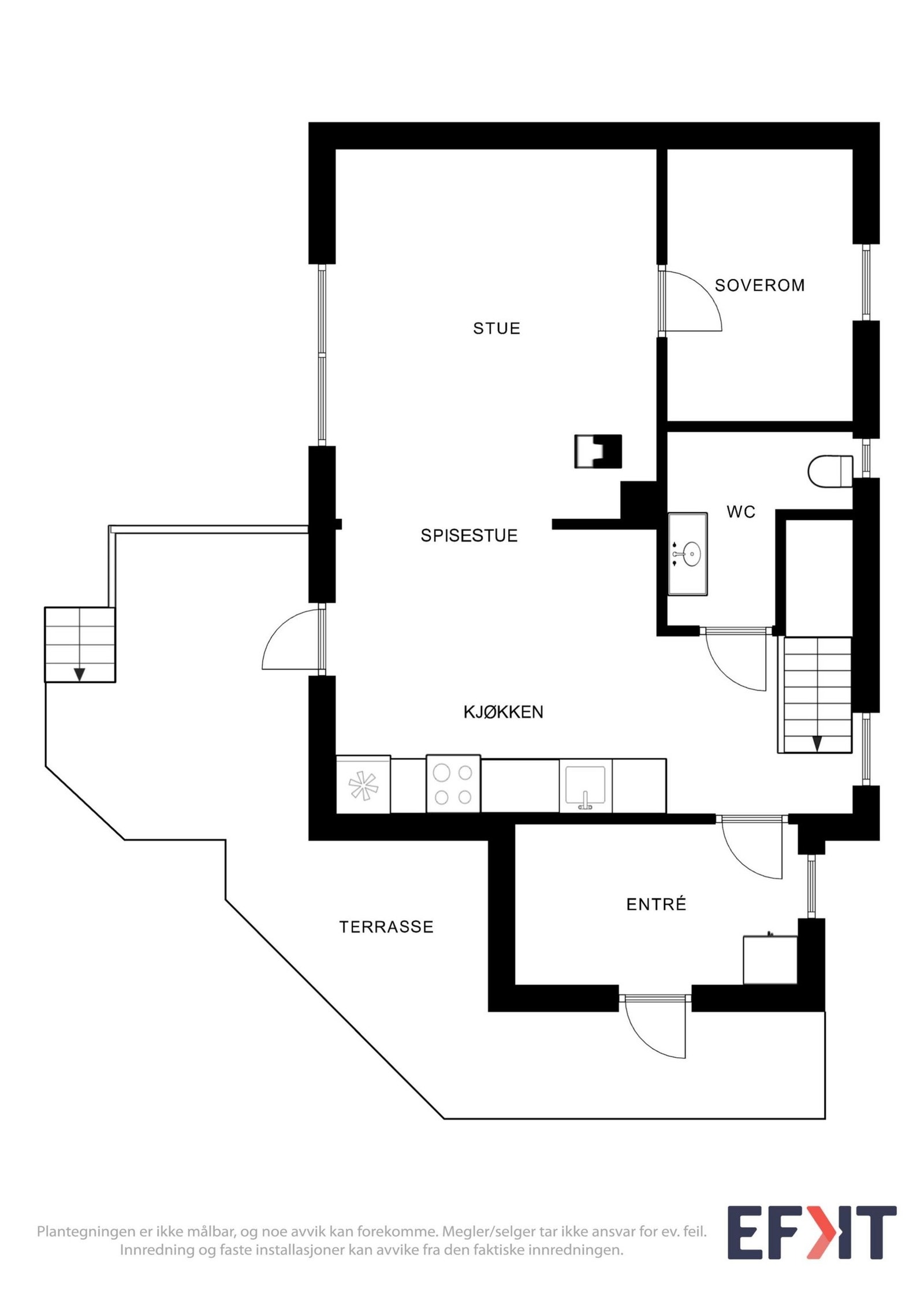 Plantegning 1 etasje Galleribilde