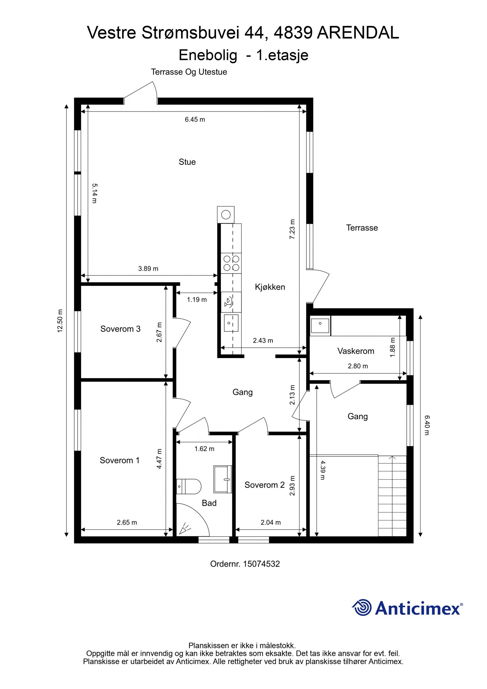 Plantegning - 1.etasje Galleribilde