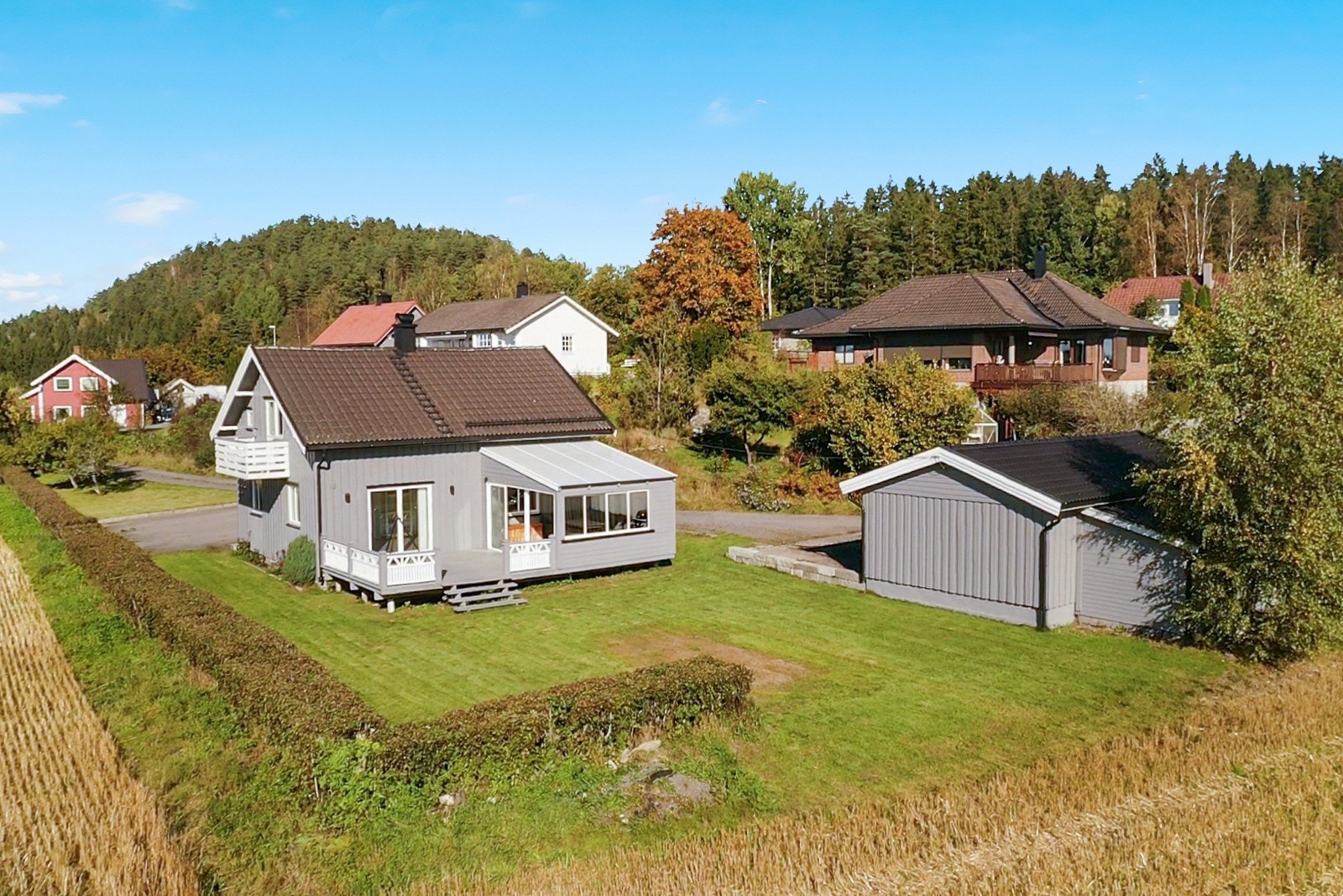 Boligen ligger landlig til i vakre omgivelser på Kykkelsrud i Askim Galleribilde