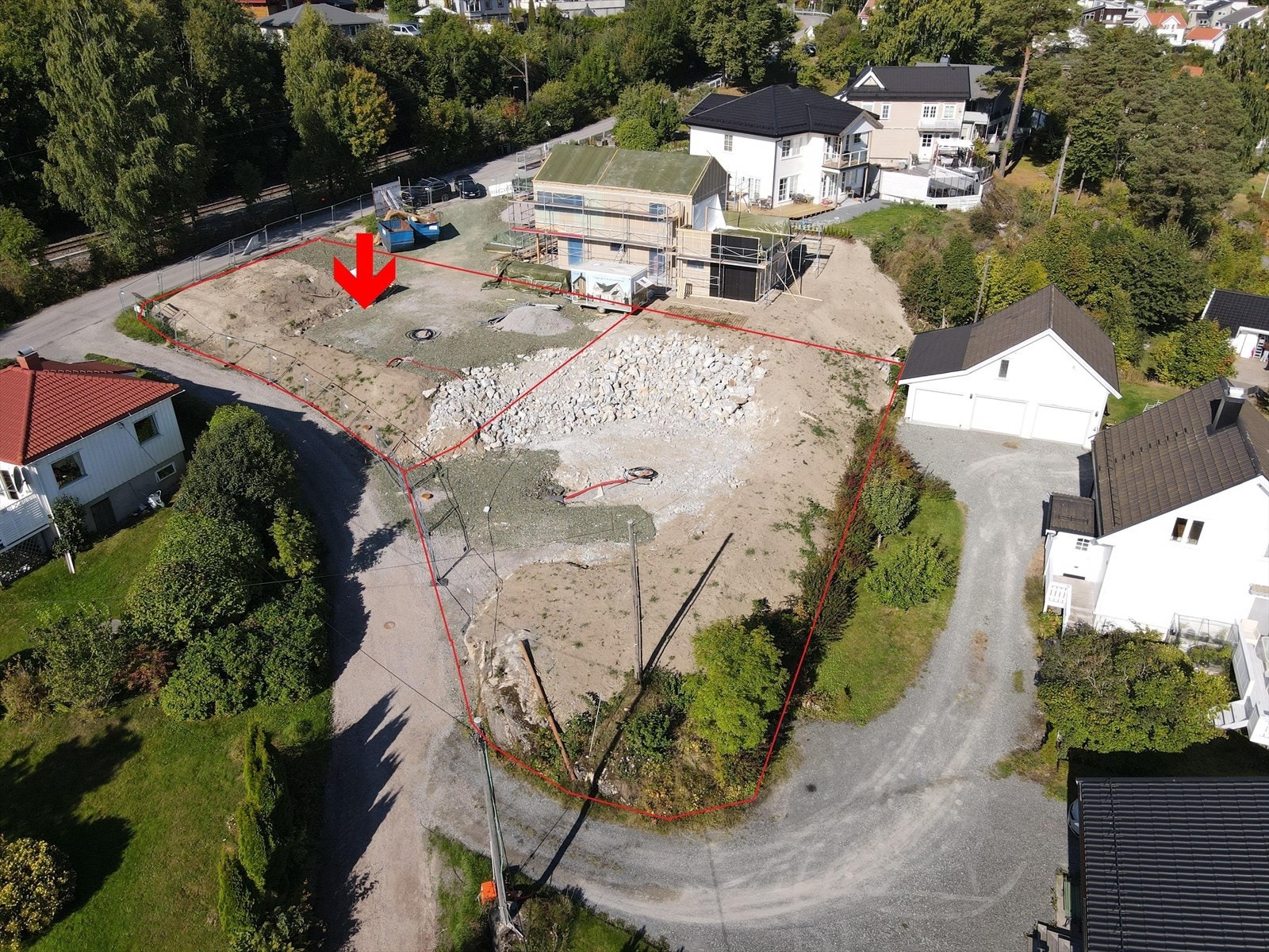 Tomt med markering Galleribilde