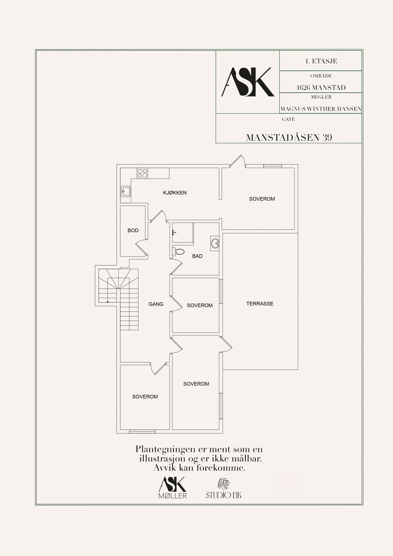 Plantegning underetasje Galleribilde