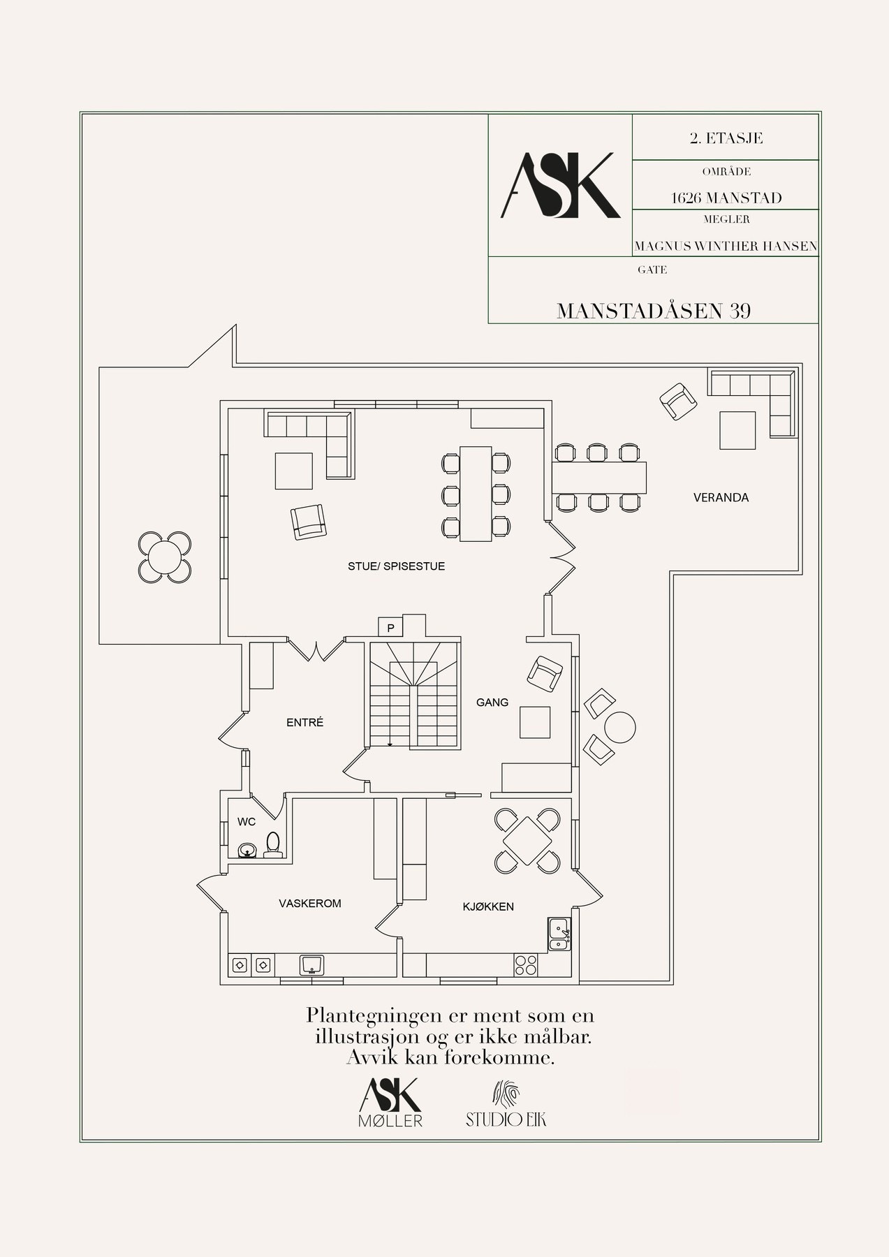Plantegning hovedetasje Galleribilde