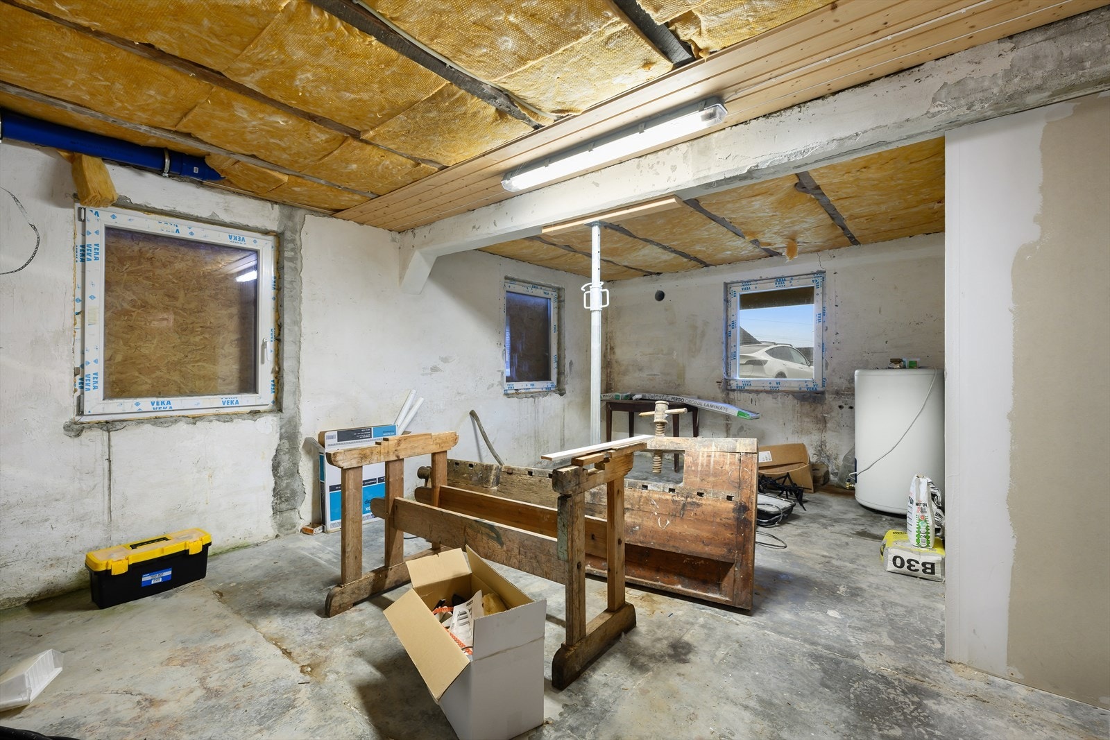 Kjellerrom med potensiale for opparbeidelse. Galleribilde
