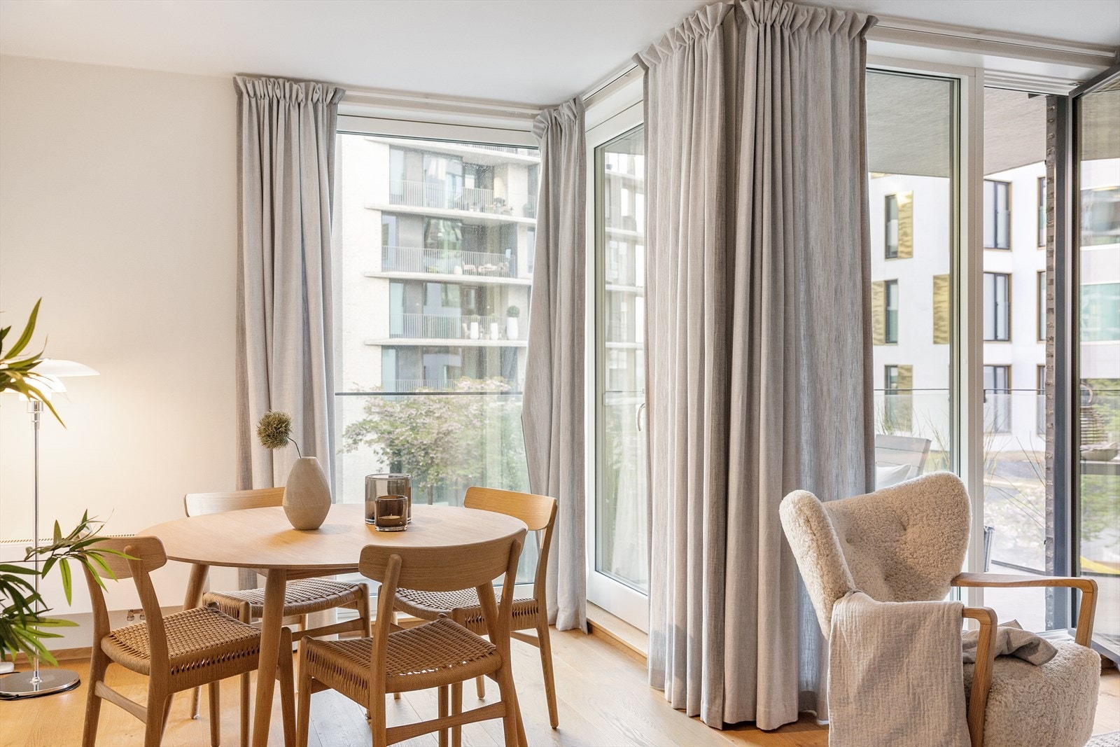 Leiligheten har balansert ventilasjon, noe som sikrer godt inneklima året rundt. Galleribilde