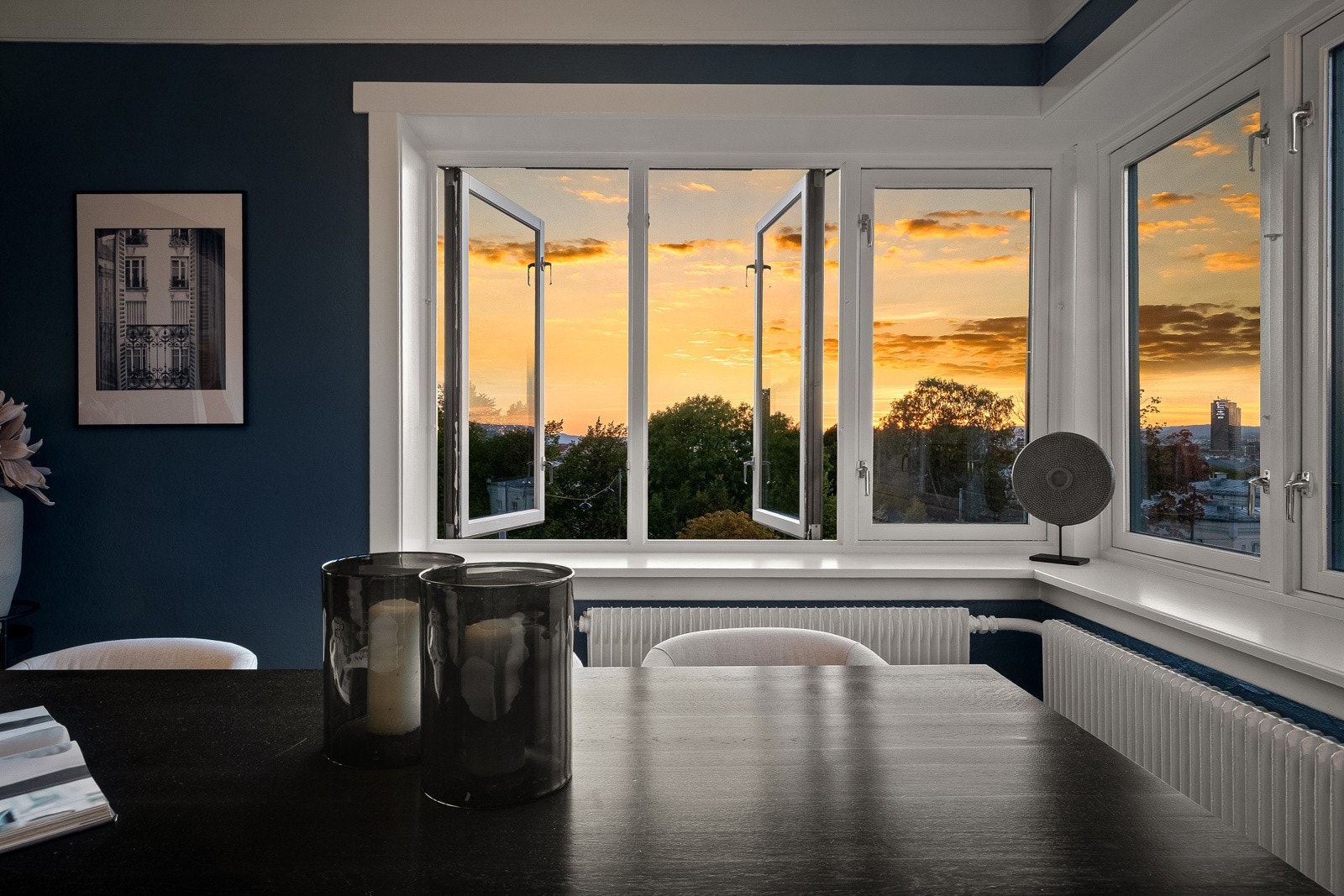 Stemningen er upåklagelig når solen senker seg. Galleribilde