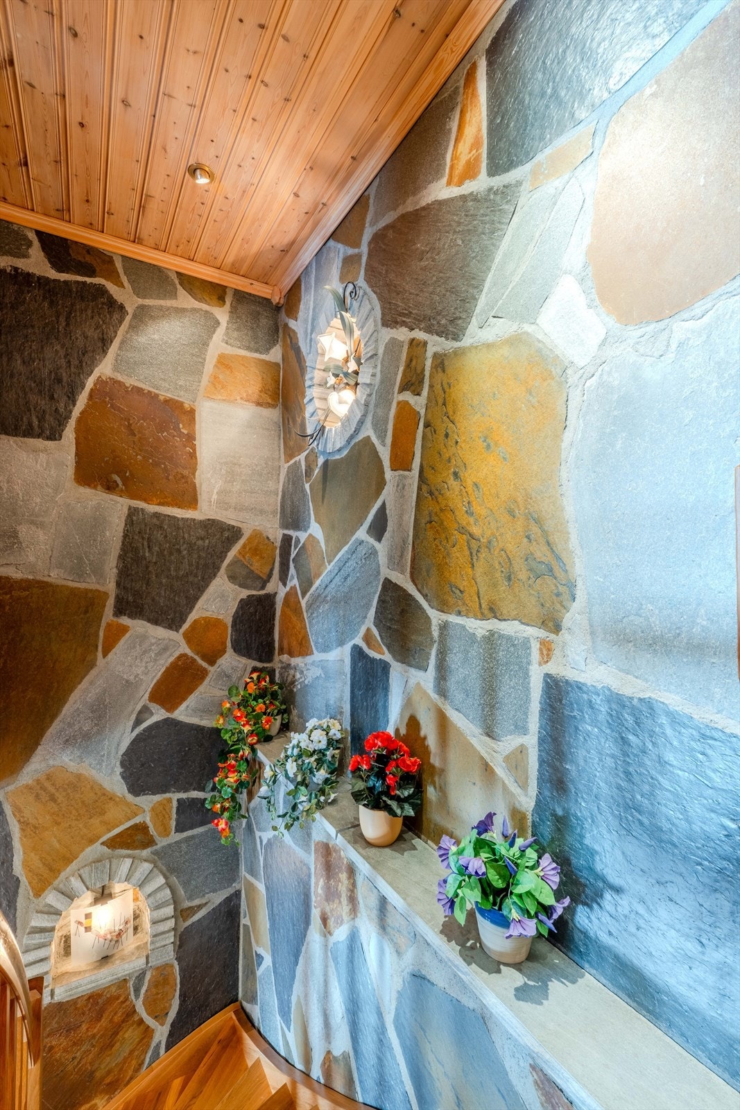 Trapp kledd med skifer Galleribilde