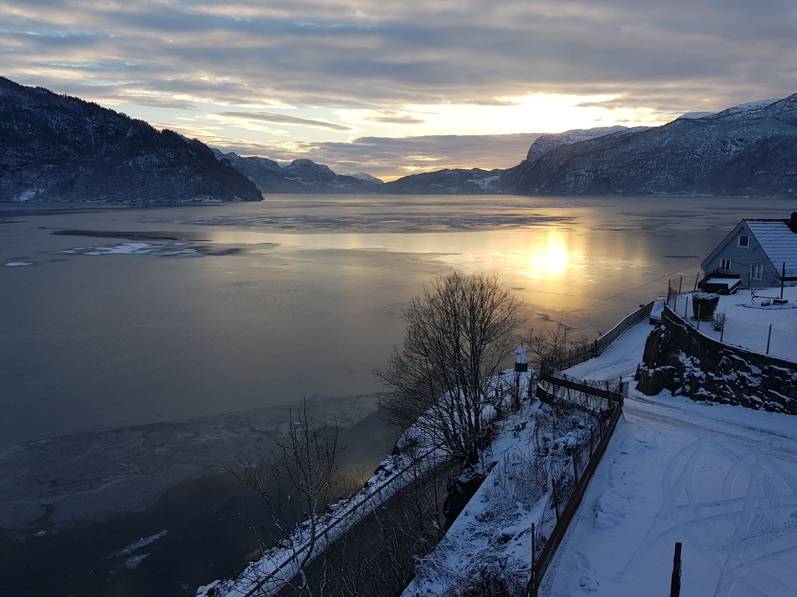 Utsikt vinter Galleribilde