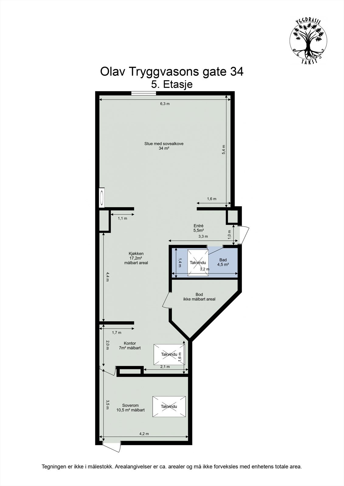 Plantegning - 5. etasje Galleribilde