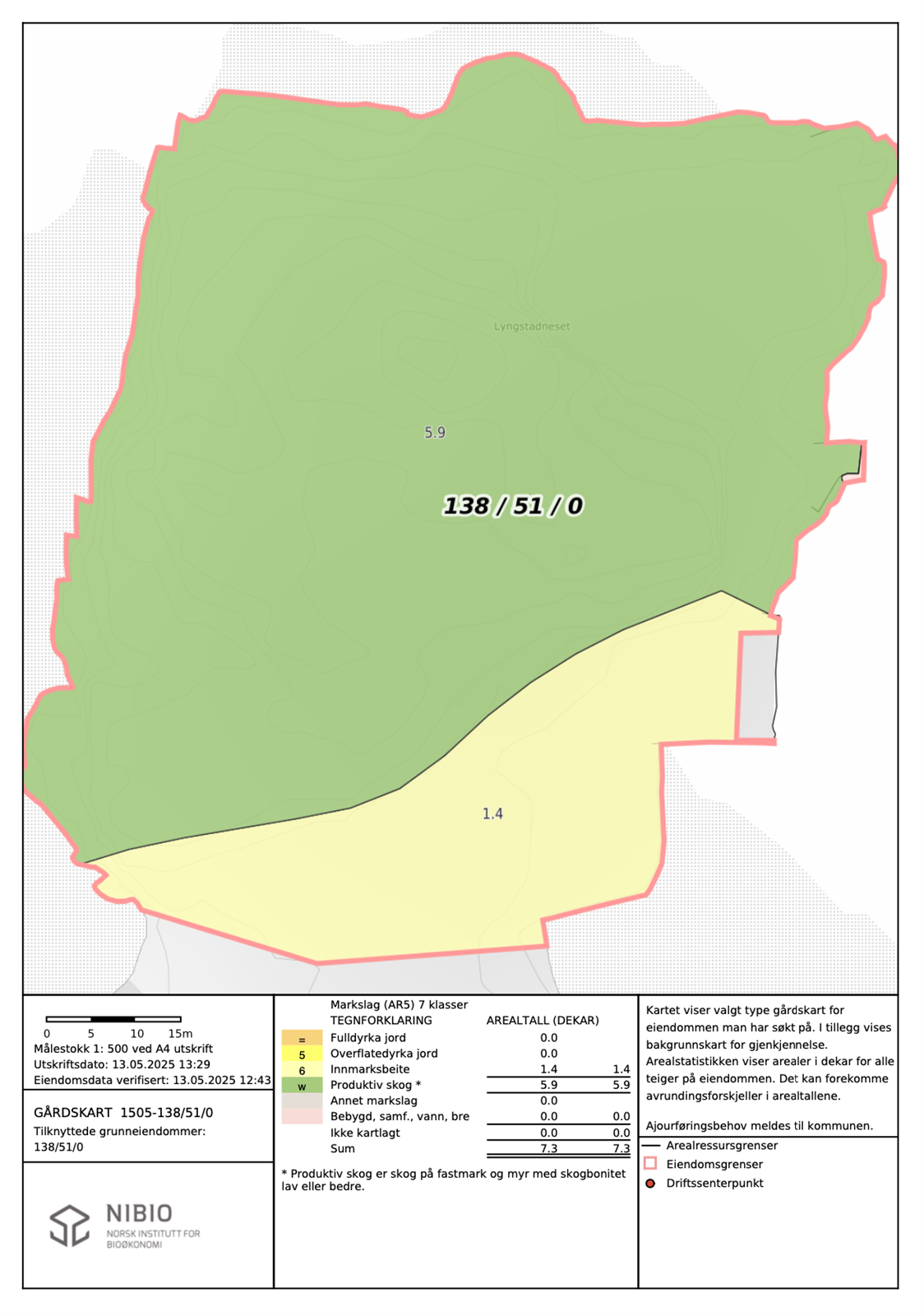 Kart gnr. 138 bnr. 51 Galleribilde