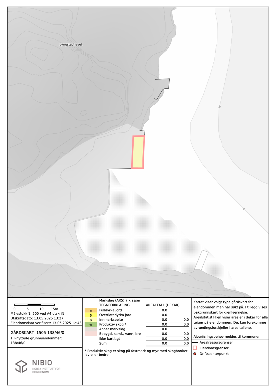Kart gnr. 138 bnr. 46 Galleribilde