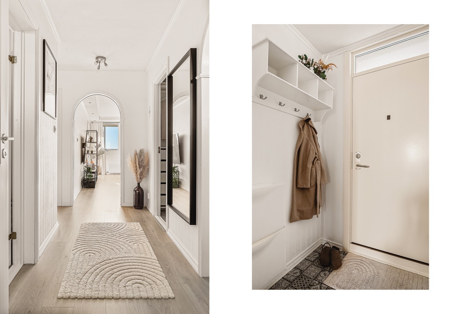 Entrè og gang har god plass til oppsett av løsninger for oppheng av yttertøy, samt skoskap. Galleribilde