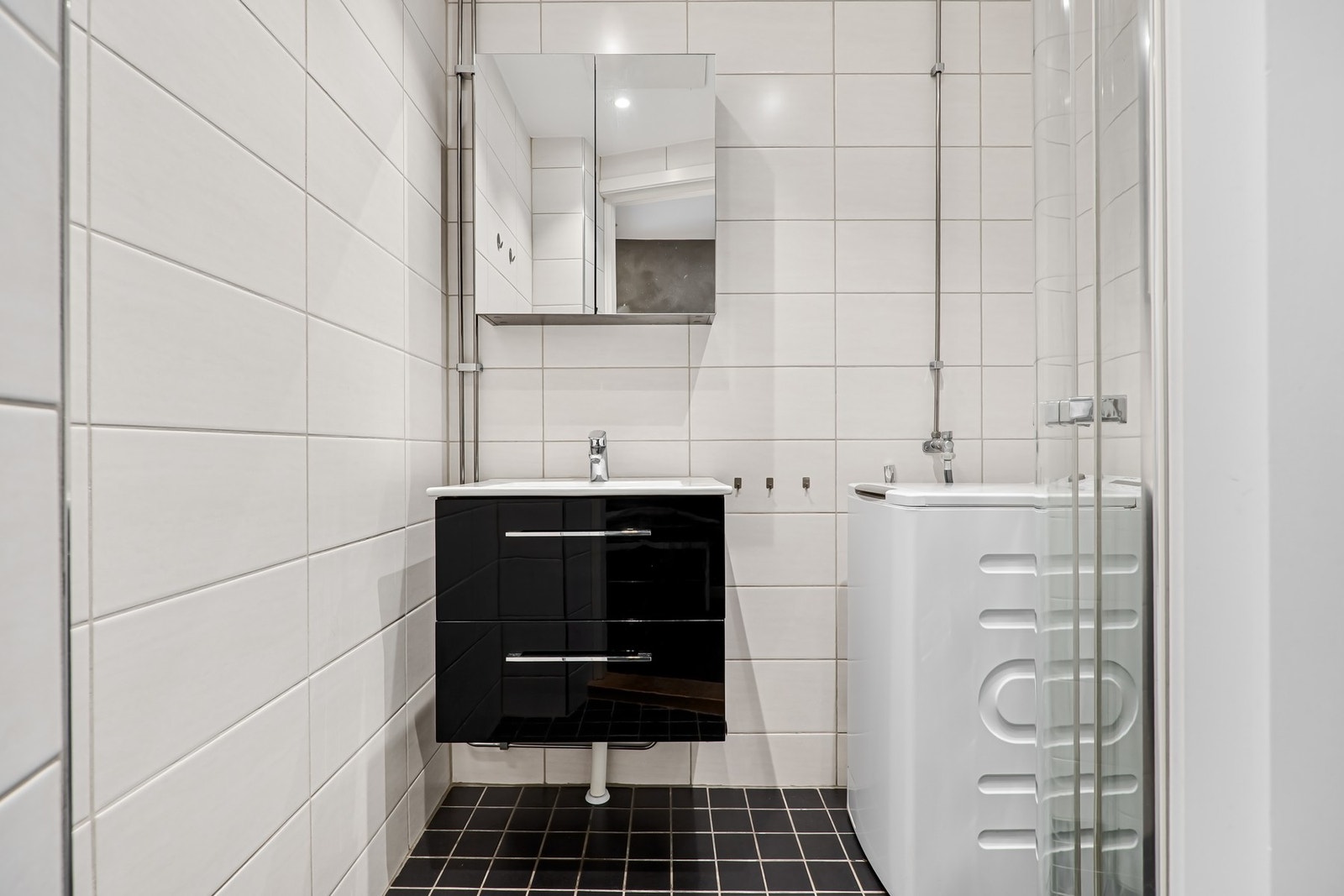 Det er opplegg for vaskemaskin. Galleribilde