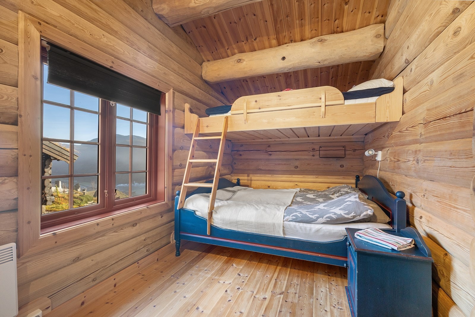 Soverom 1 på 9,6 m² med tre sengeplasser. Galleribilde