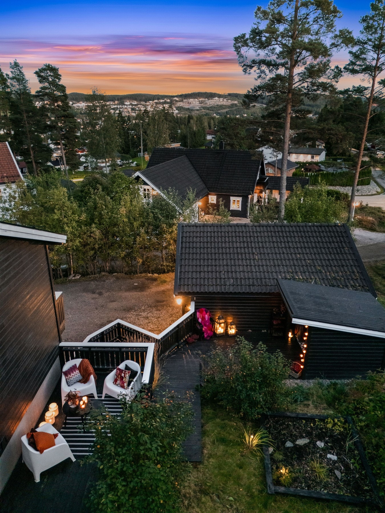 Her kan du skape ulike sosiale soner og skape en flott, lun oase. Galleribilde