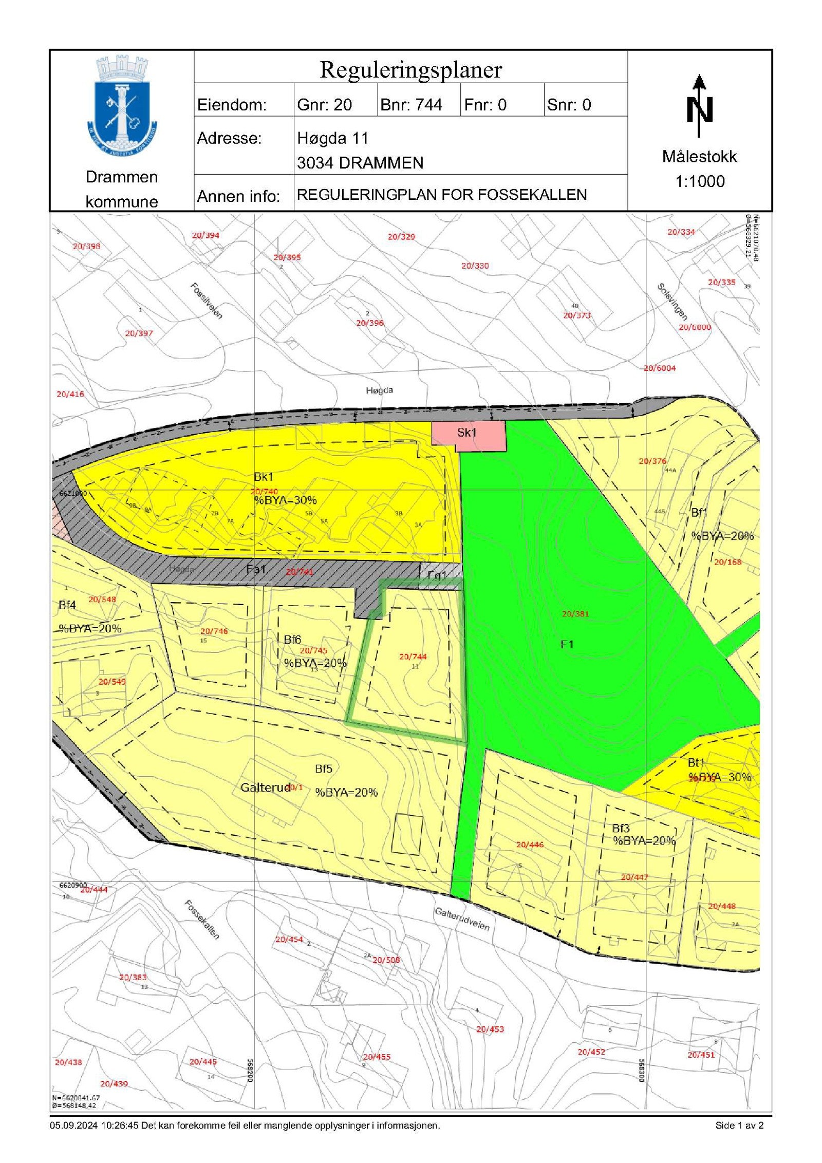 Reguleringsplankart Galleribilde