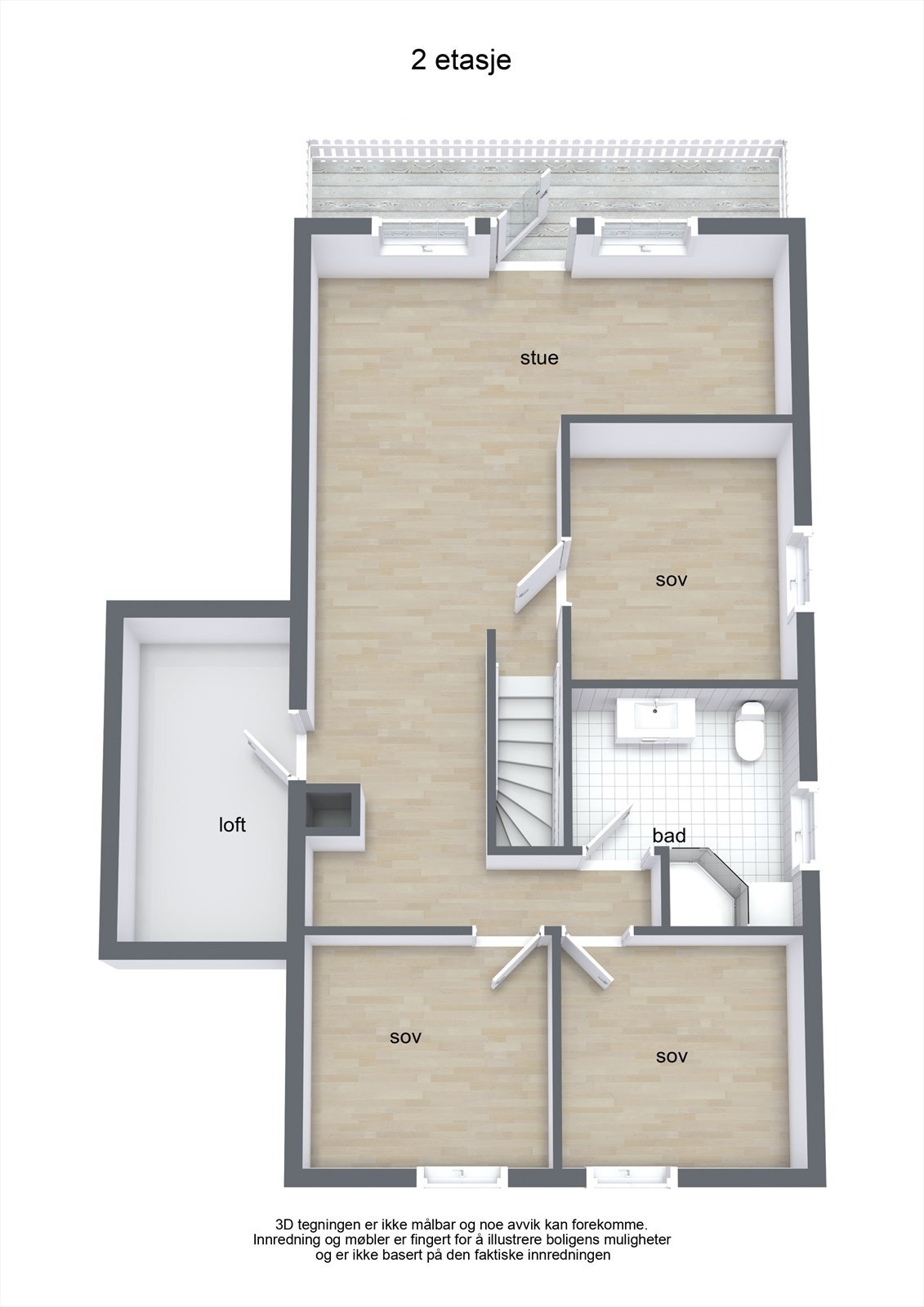 Plantegning 2. etg Galleribilde