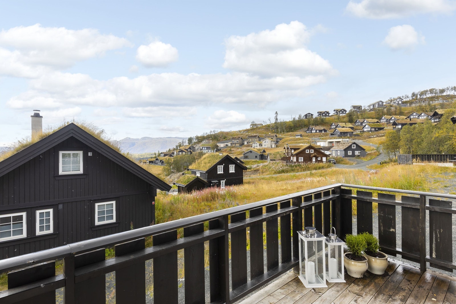 Flott utsikt fra veranda Galleribilde