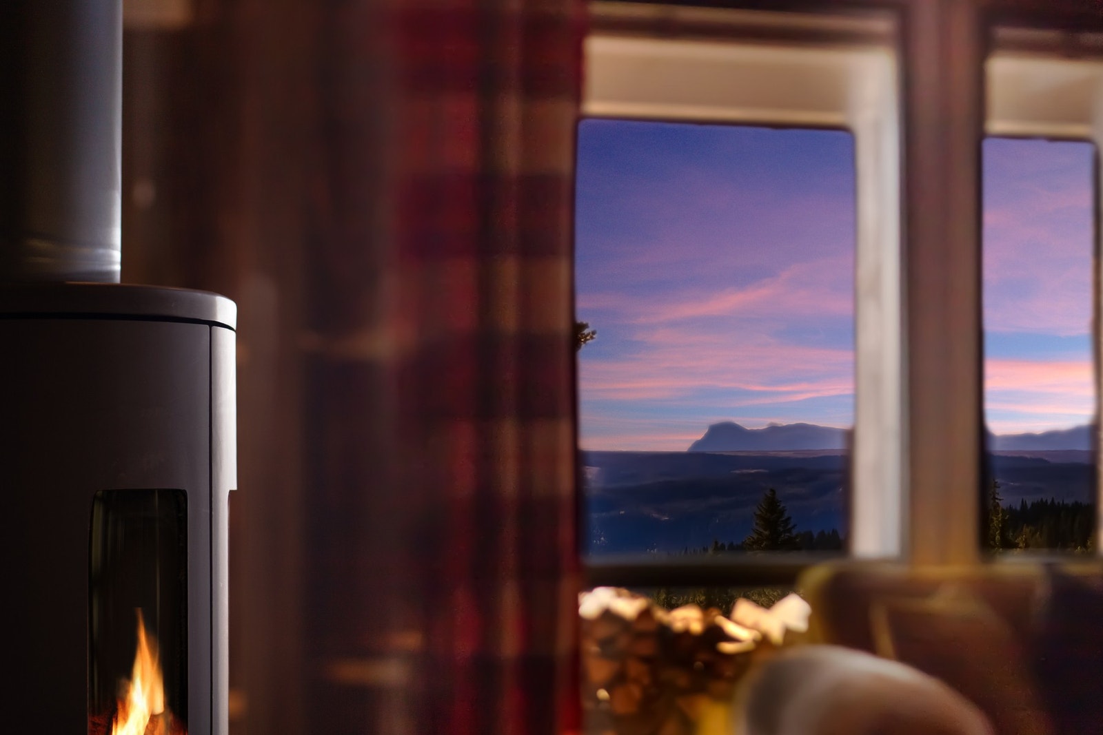 Fra stuen ser man bl.a. Skogshorn Galleribilde