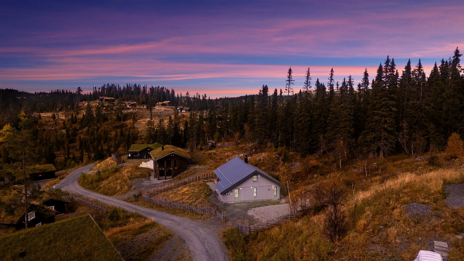 Godt med utebelysning på hytta Galleribilde