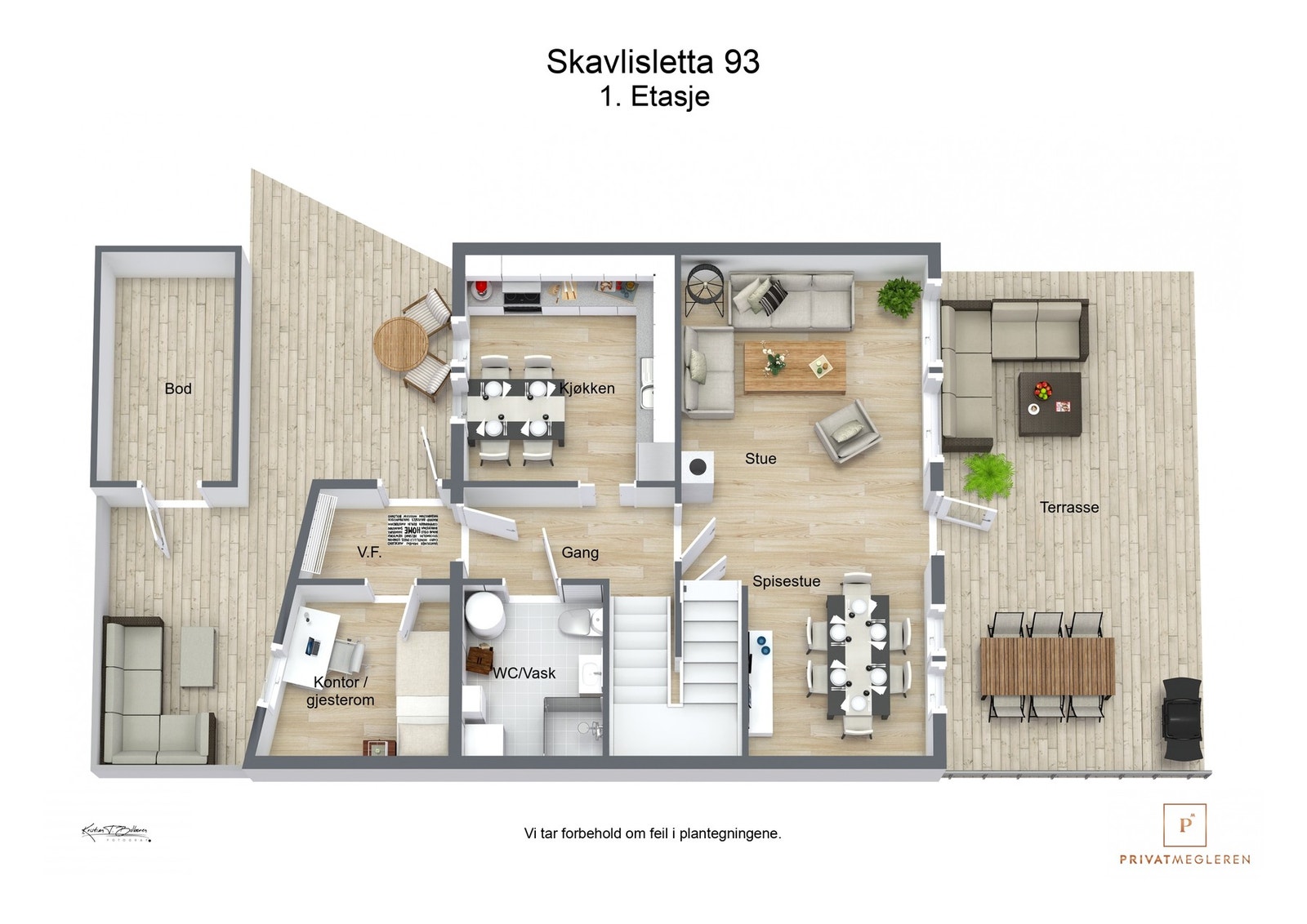 Plantegning 1. etasje Galleribilde