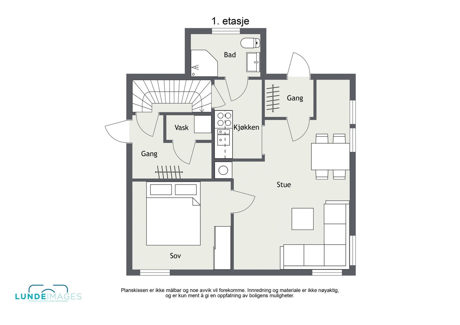 Planskisse 1. etasje - ikke målbar Galleribilde