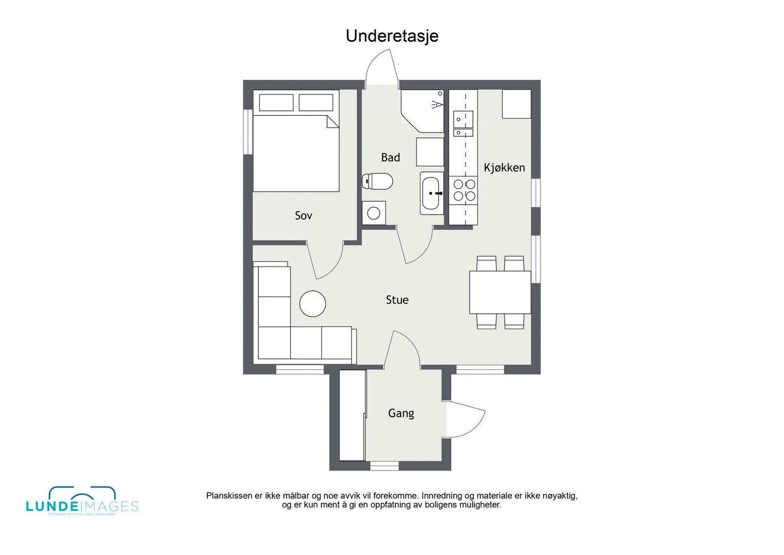 Planskisse U. etasje - ikke målbar Galleribilde