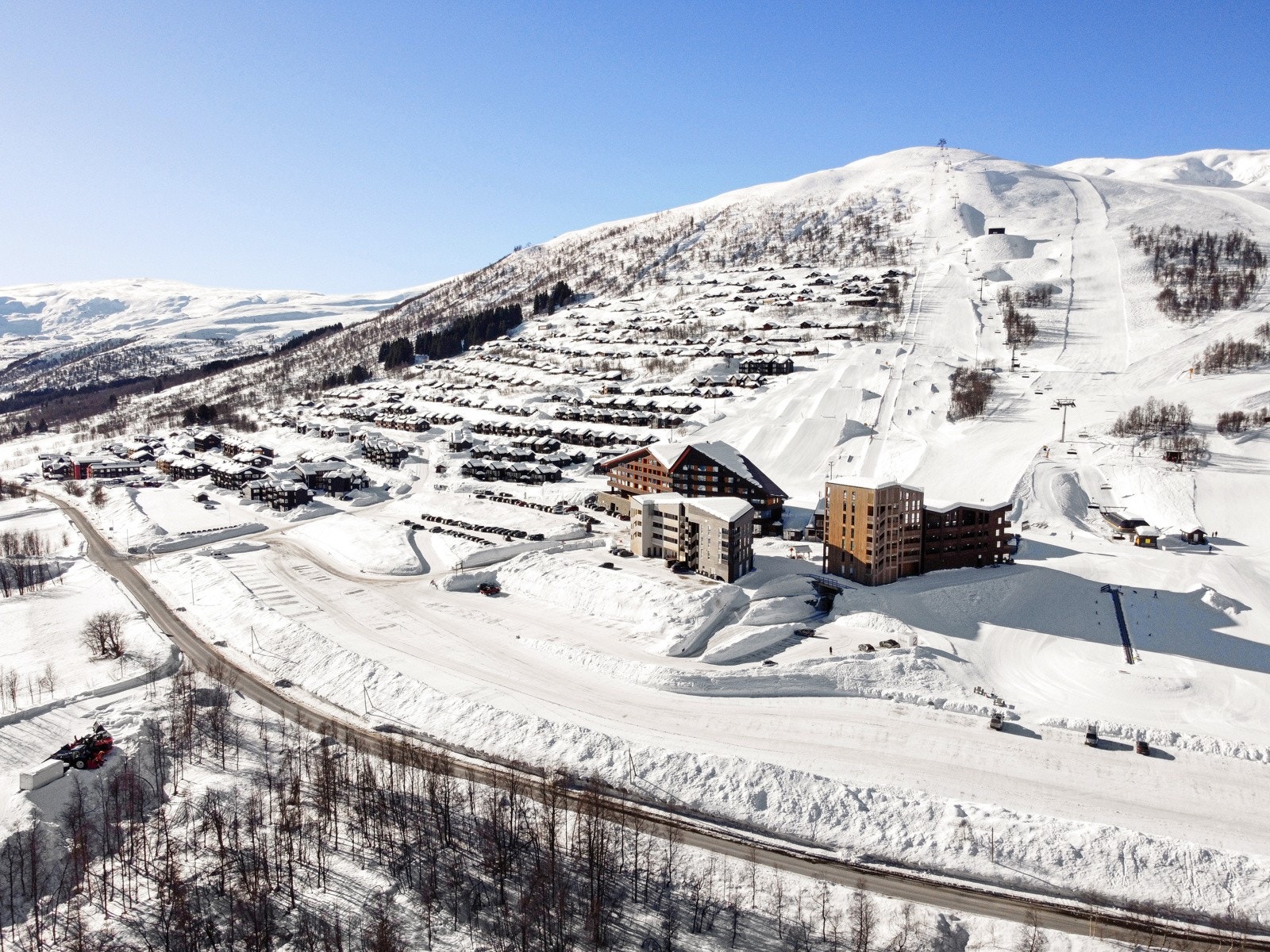 Leiligheten ligger i Vossestrand Hotel & Apartments. Få min gange til skibakken og skiløyper. Galleribilde