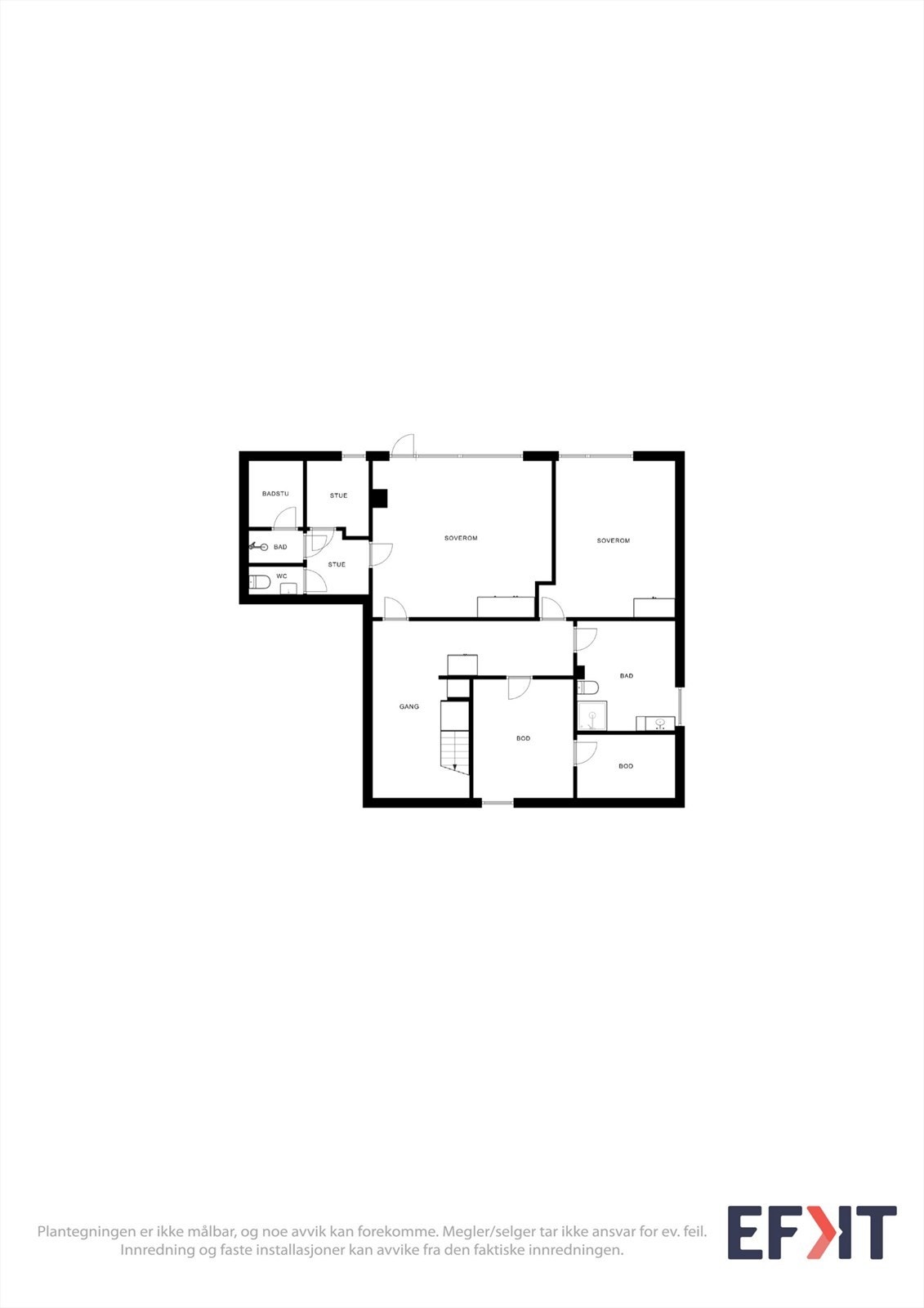 Vi beveger oss ned til sokkelplanet, som byr på ekstra stue, soverom, bad, badstue og egen utgang. Galleribilde