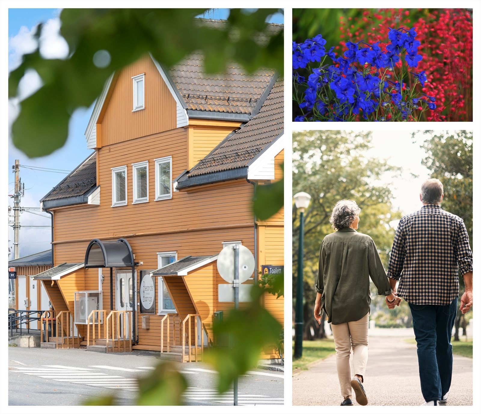 La bilen stå - fra Sentrumsgården er det gangavstand til Stange stasjon. Foto øverst høyre: Stange kommune. Galleribilde