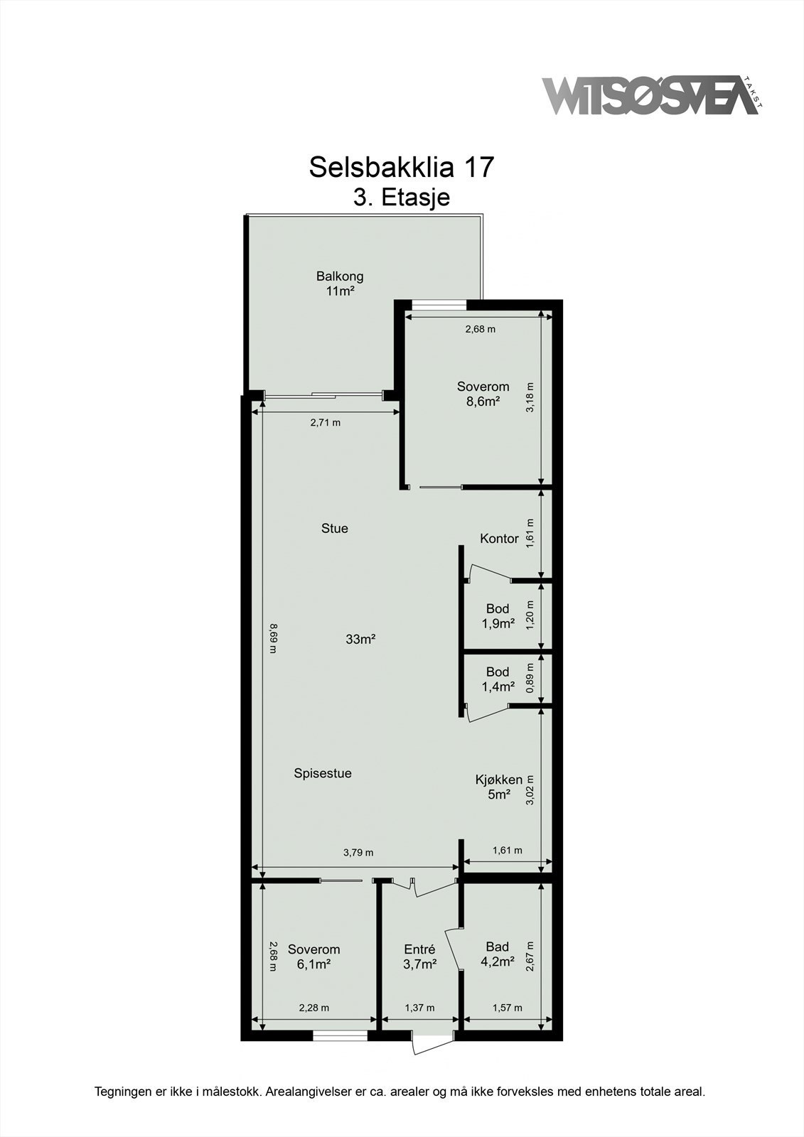 Planskisse 3. etasje Galleribilde