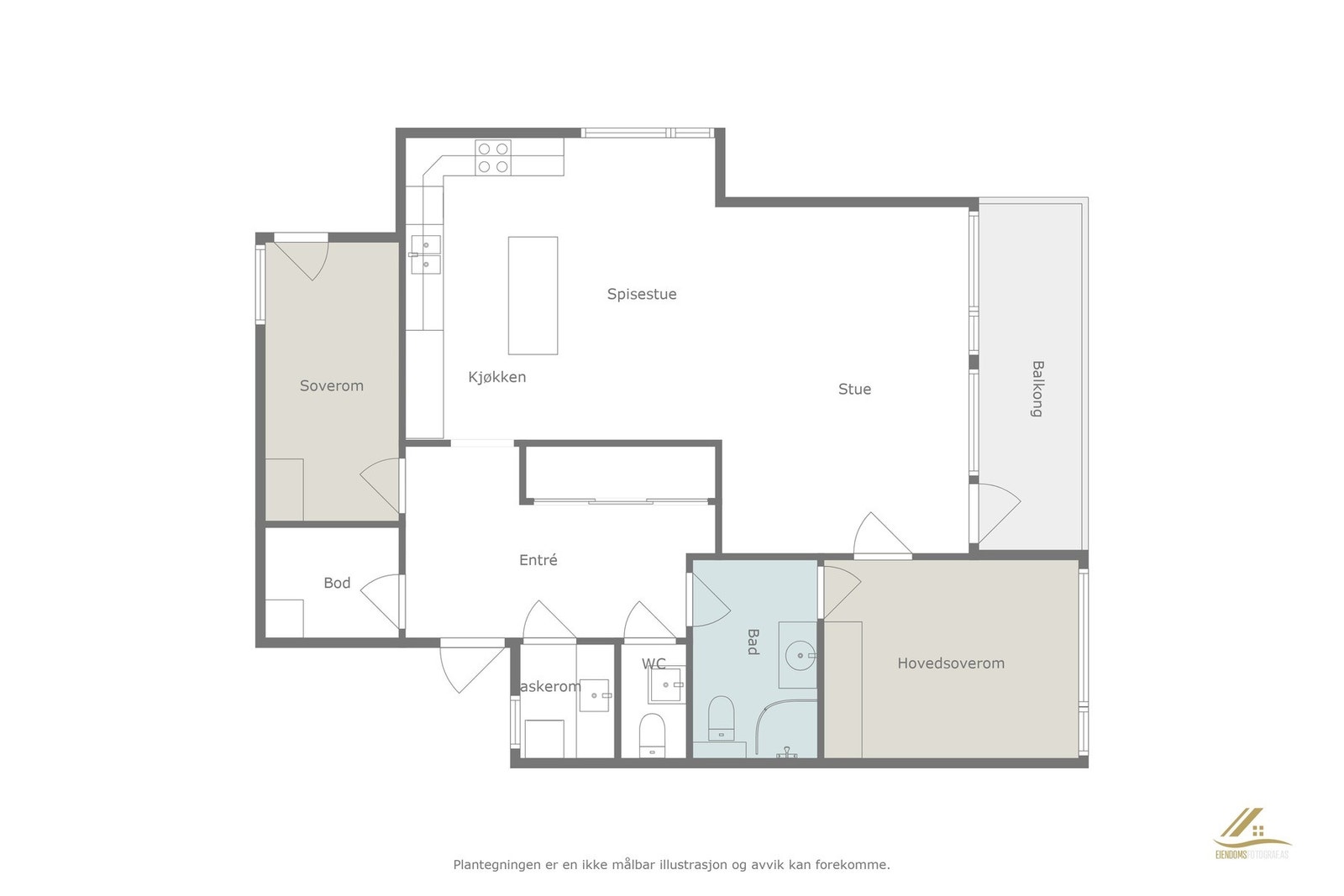 Gjør deg kjent med planløsningen. Galleribilde