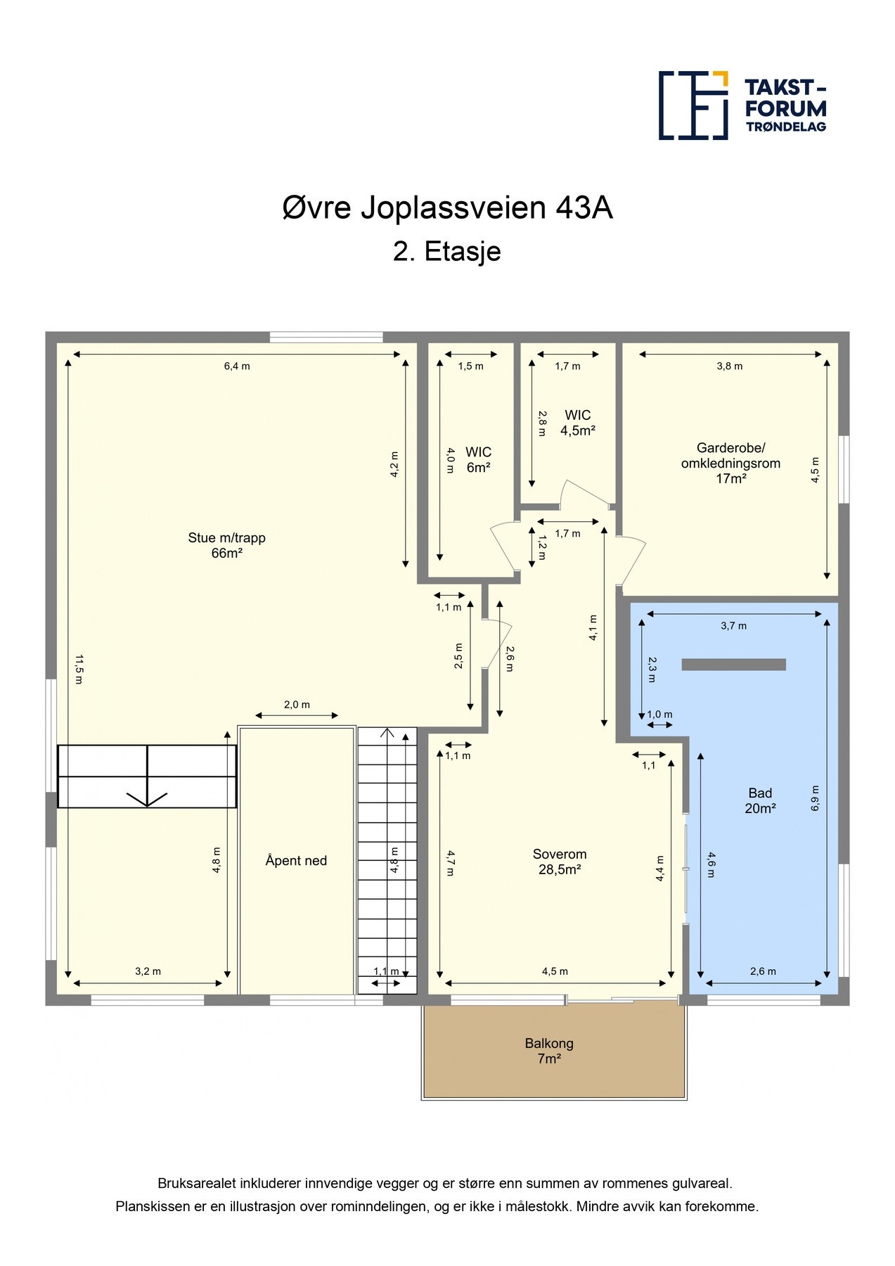 Plantegning 2. etasje Galleribilde