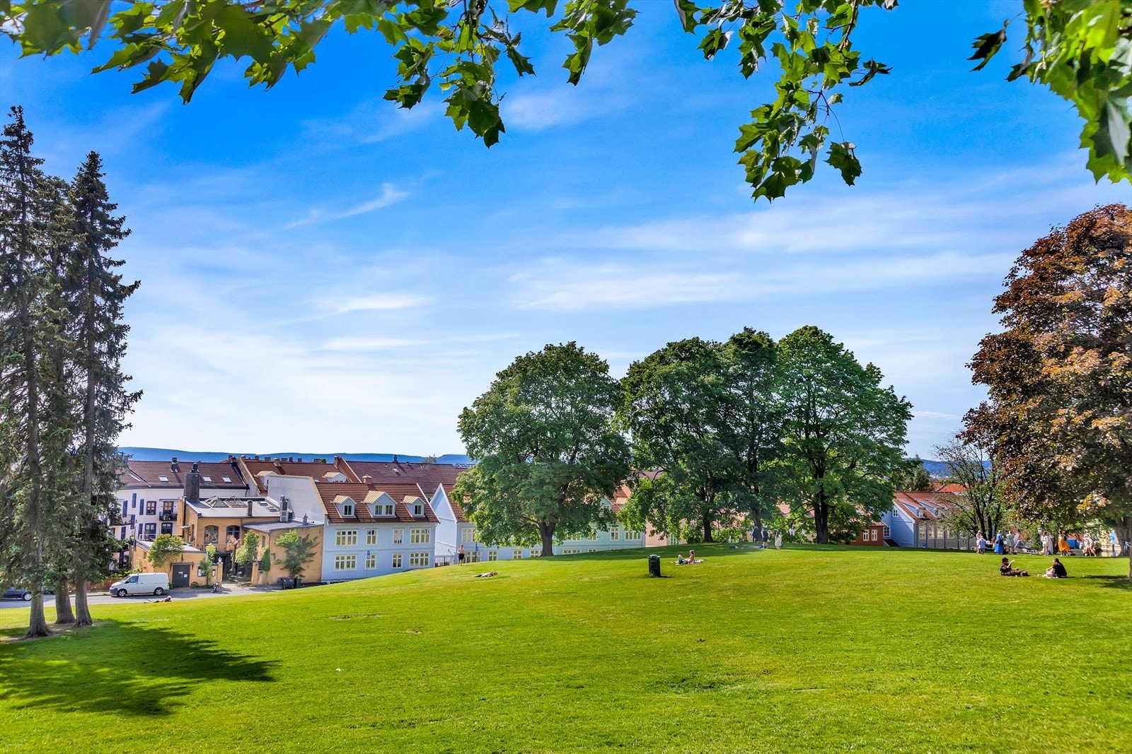 Vålerengaparken blir flittig brukt av beboerne i nærområdet. På toppen av parken finnes også Vålerengakirke. Galleribilde